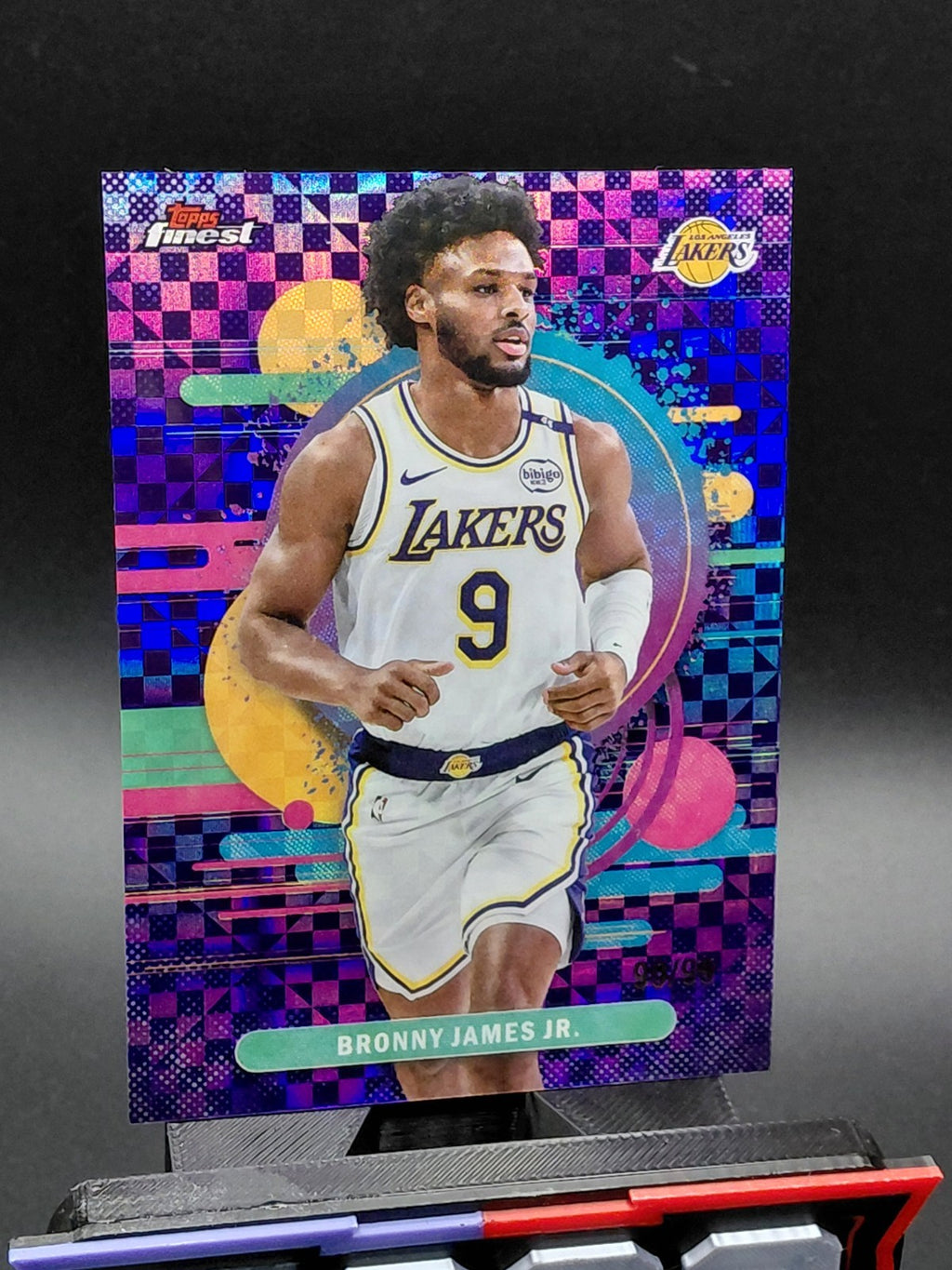 2025-26 Topps Finest - Uncommon Bronny James #166 Purple X-Fractor /99
