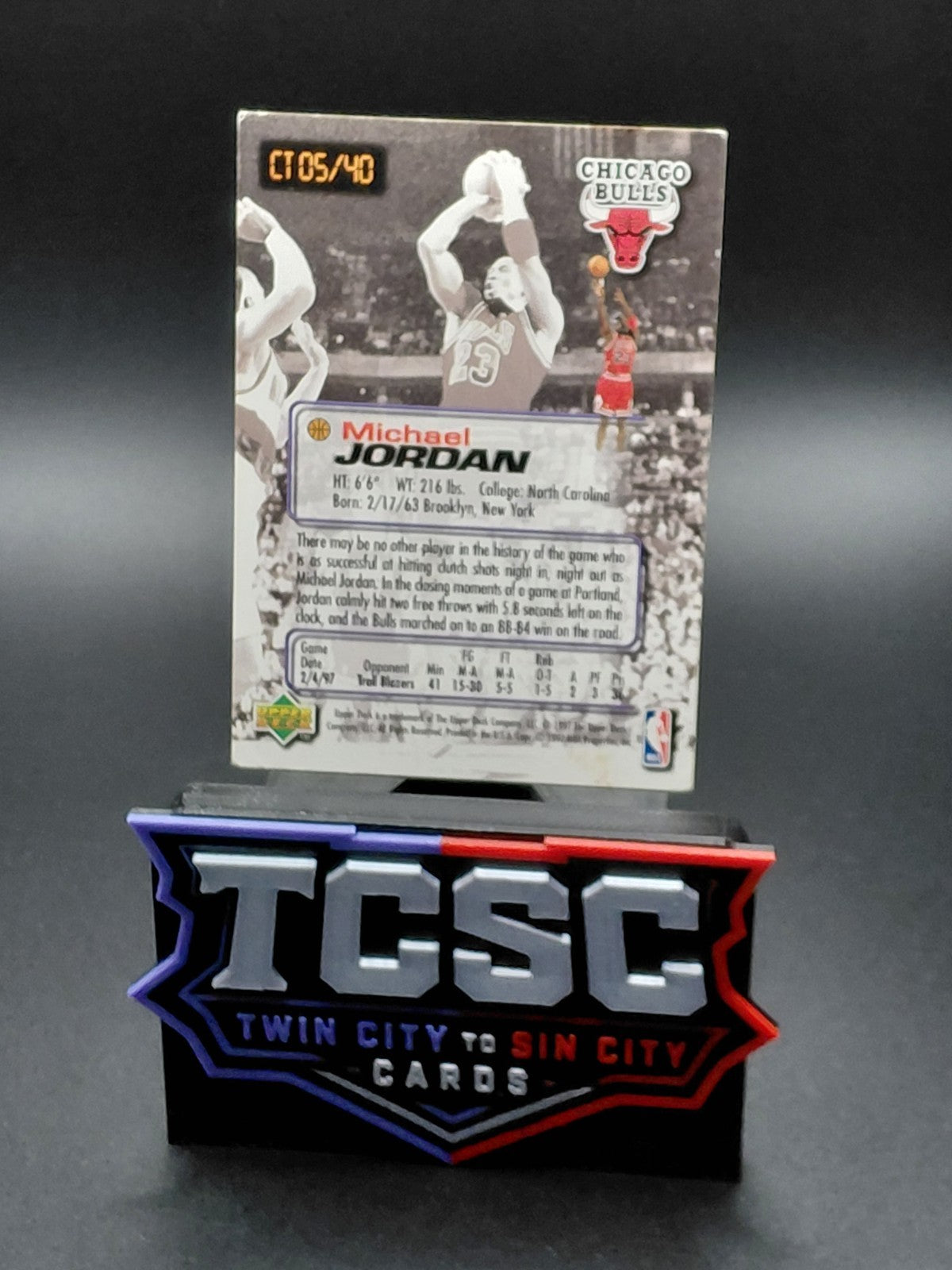 1997-98 Upper Deck Nestle Slam Dunk - Crunch Time Michael Jordan #CT 05
