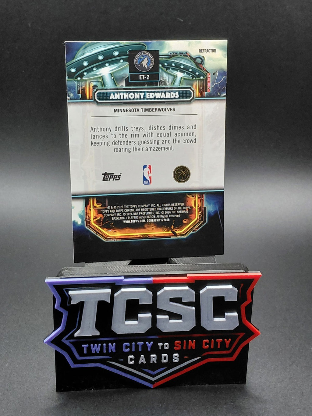 2025-26 Topps Cosmic Chrome - Extraterrestrial Talent Anthony Edwards #ET-2...