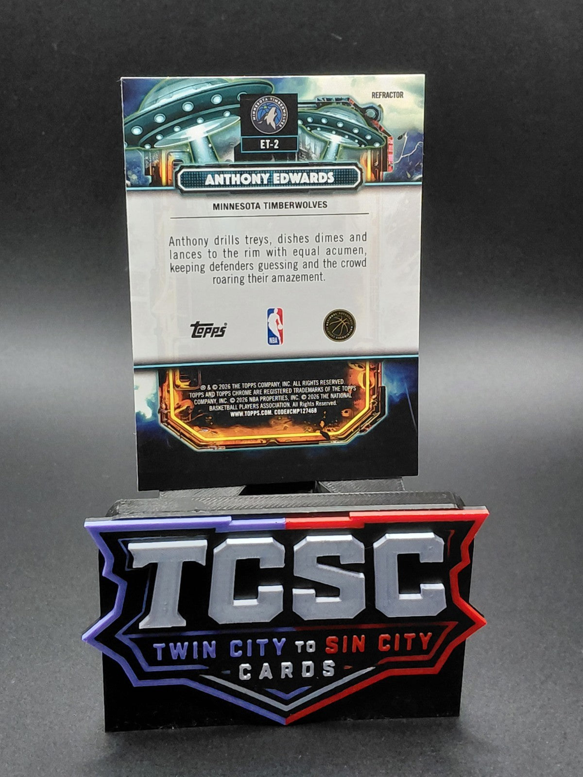 2025-26 Topps Cosmic Chrome - Extraterrestrial Talent Anthony Edwards #ET-2...