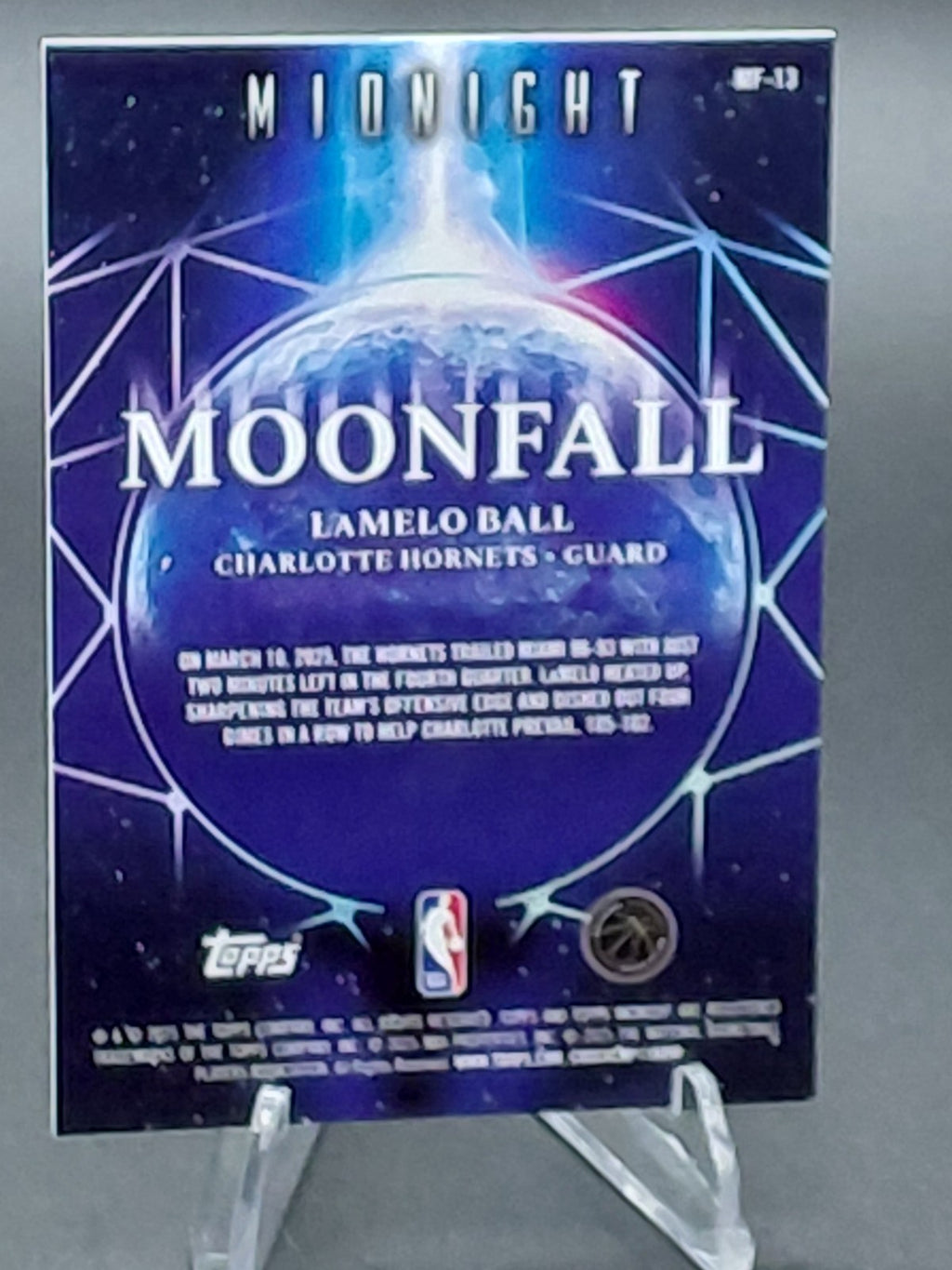 2025-26 Topps Midnight - Moonfall LaMelo Ball #MF-13 Summer Solstice /50