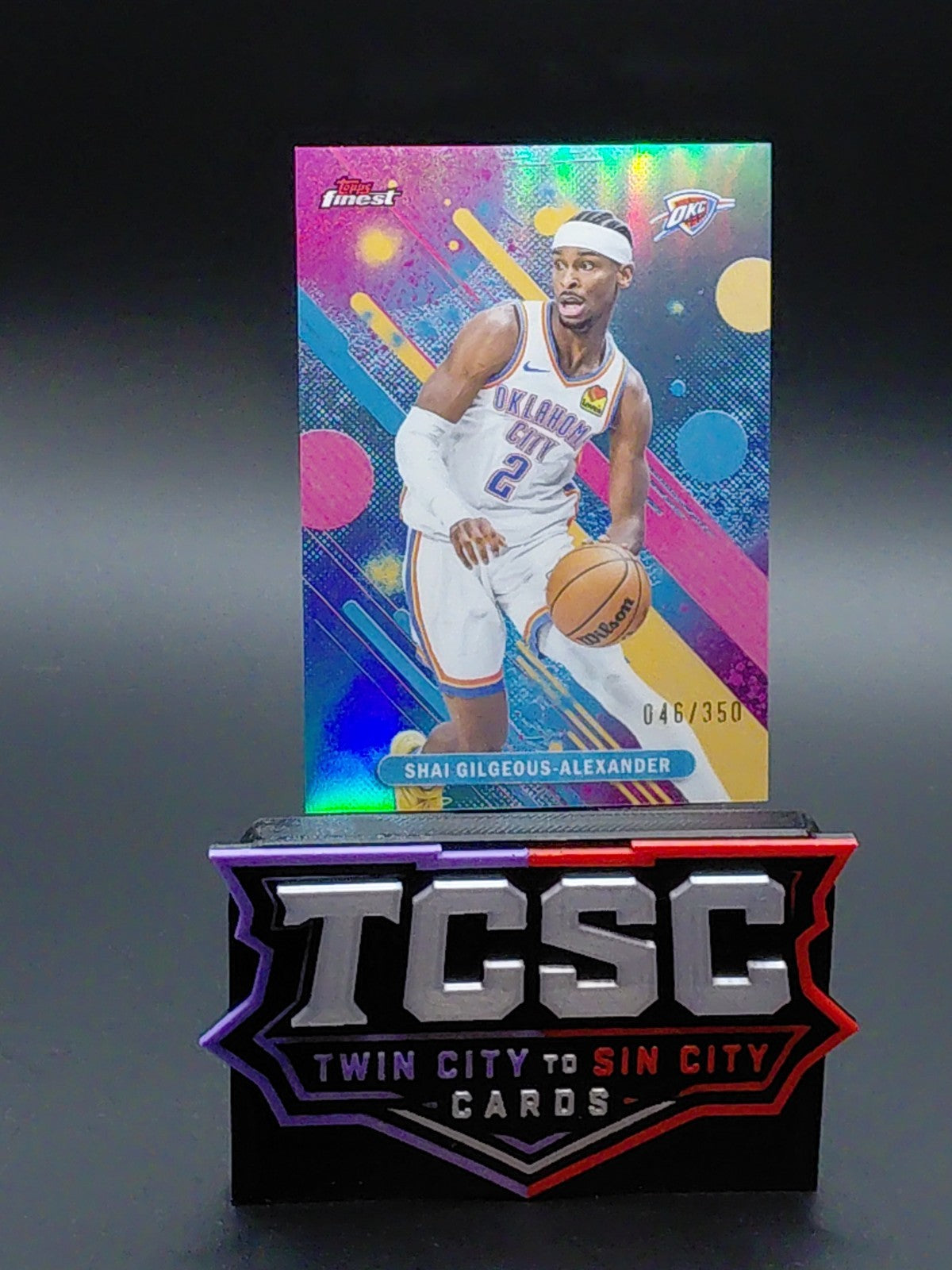 2025-26 Topps Finest - Shai Gilgeous-Alexander #66 Sky Blue Refractor /350