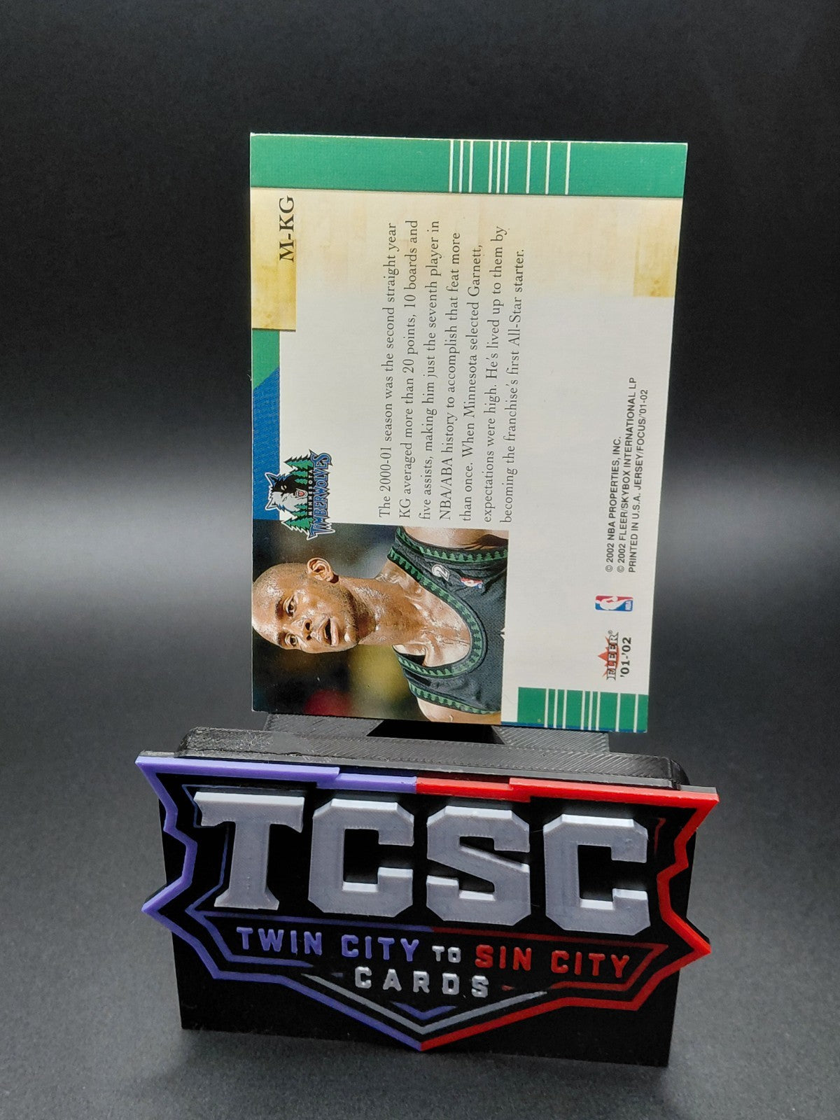 2001-02 Fleer Focus Jersey Edition - Materialistic Away Kevin Garnett #M-KG