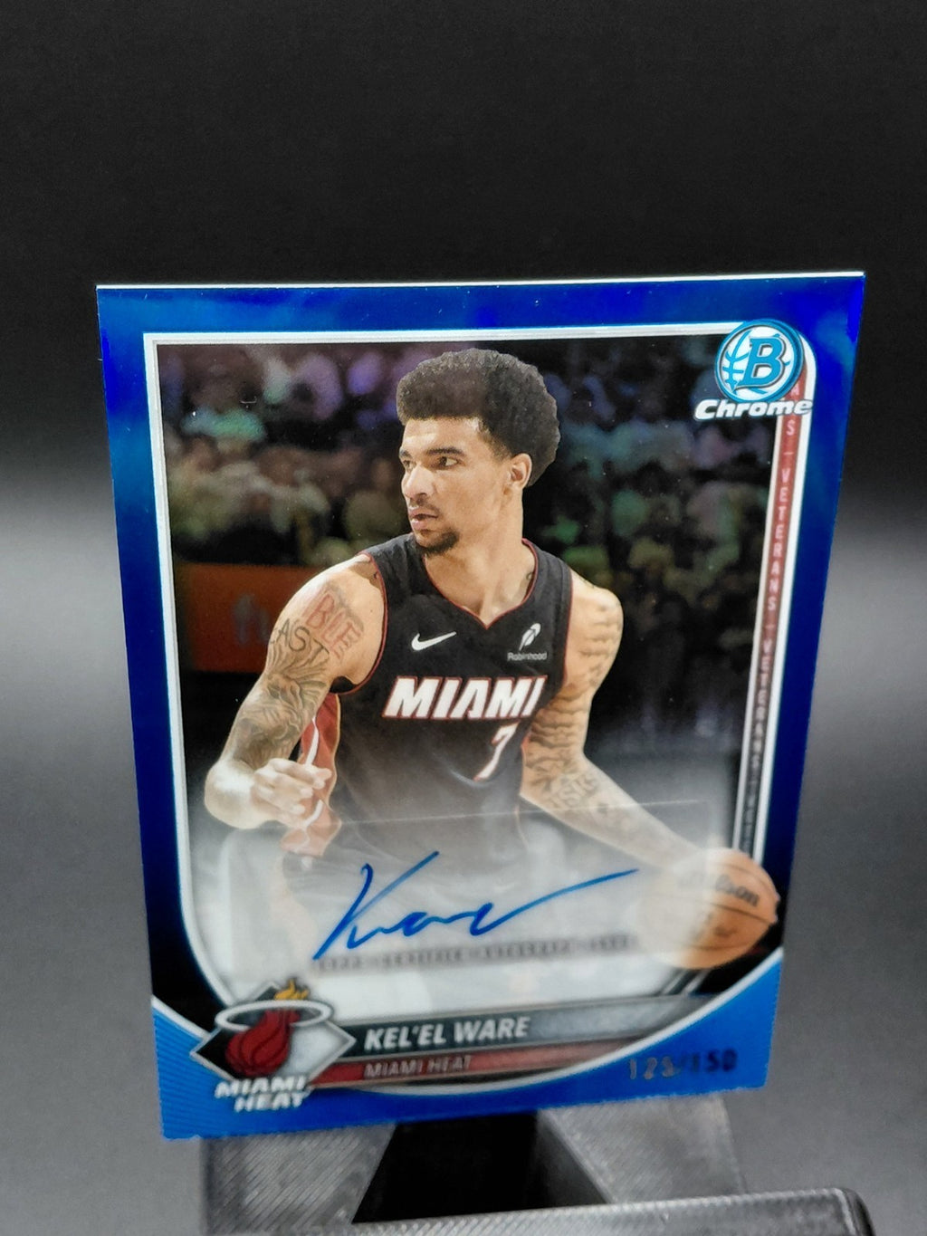 2025-26 Bowman - Chrome Autographs Kel'el Ware #BCA-KW Blue Refractor /150 (AU)