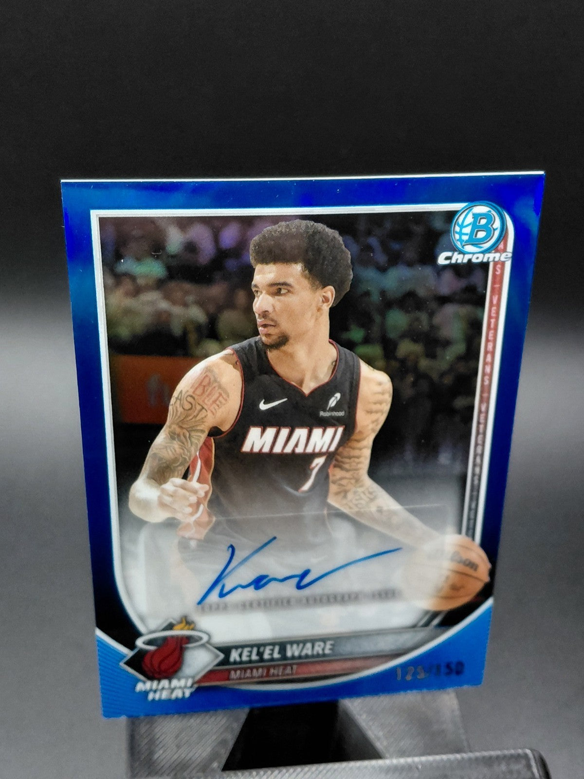 2025-26 Bowman - Chrome Autographs Kel'el Ware #BCA-KW Blue Refractor /150 (AU)