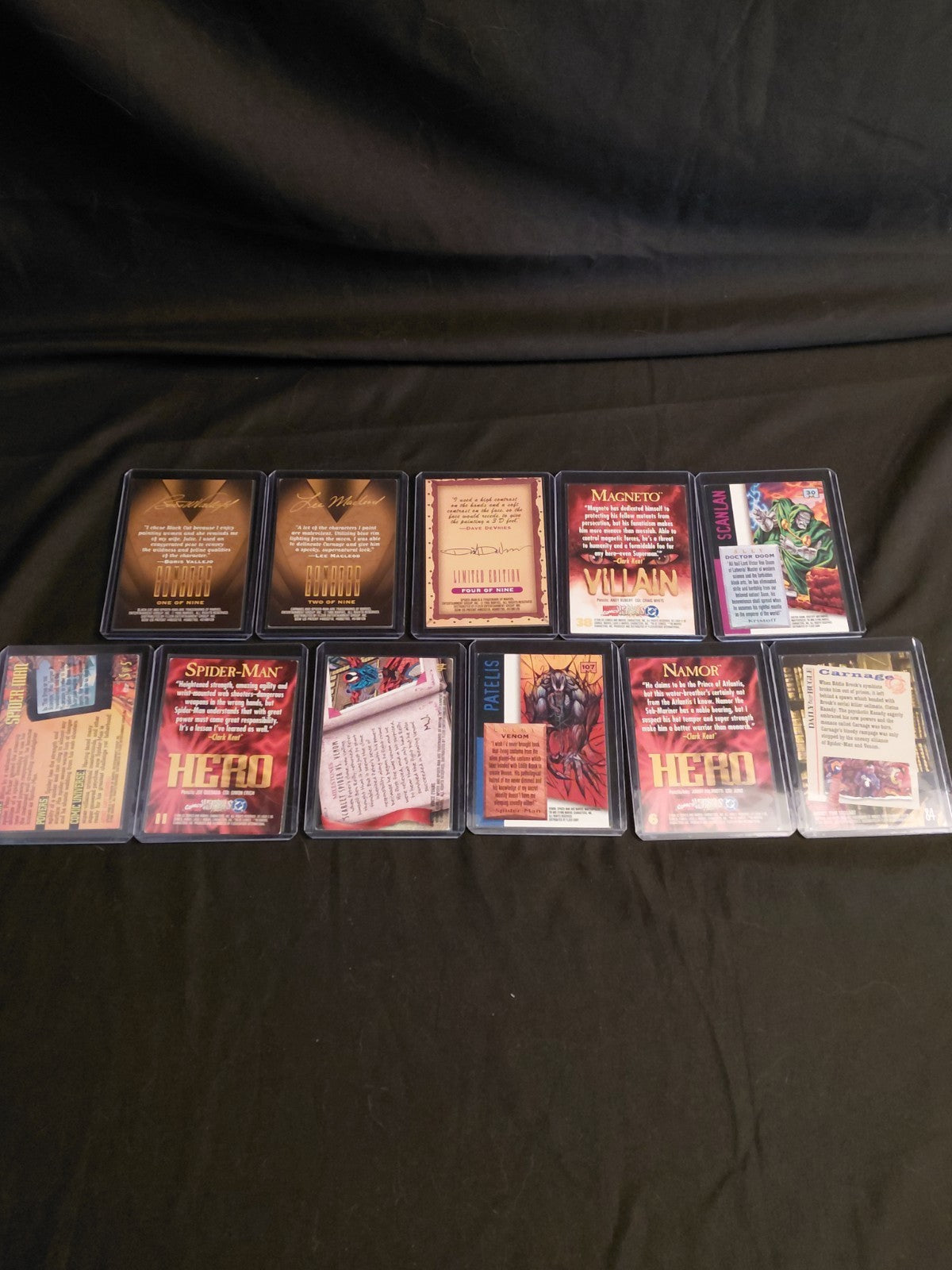 1995 Fleer Ultra Spider-Man Marvel Card Lot (11) Carnage Venom Spider-Man