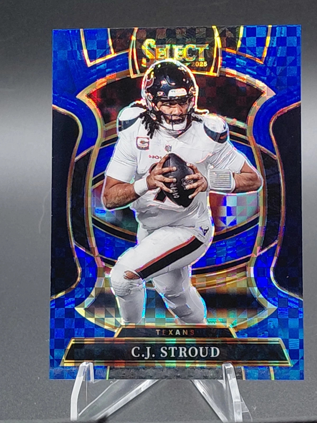 2025 Panini Select C.J. Stroud Checkerboard Prizm #34 NFL Card Numbered 028/249