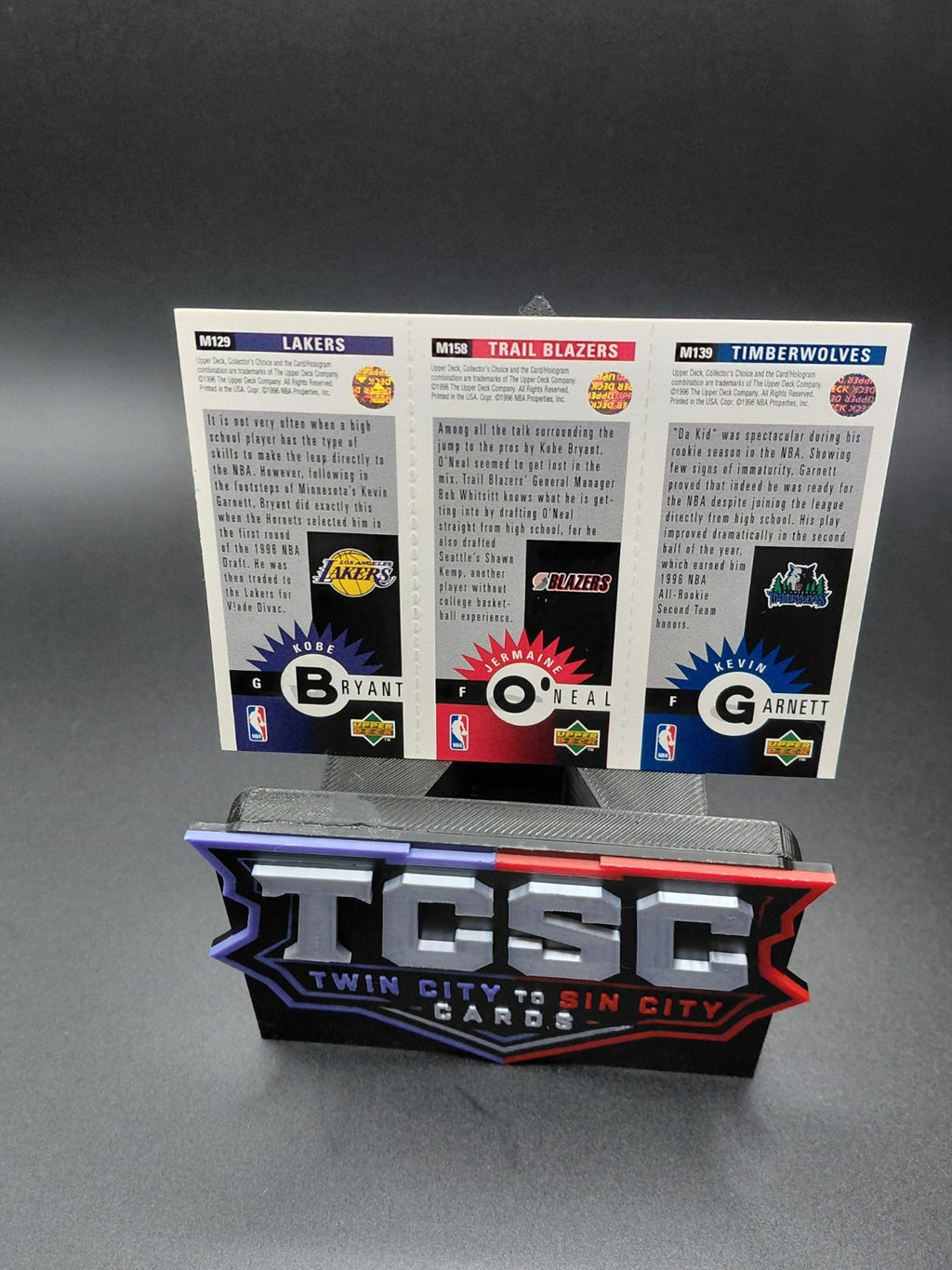 1996-97 Upper Deck Collector's Choice - Mini-Card Panels Kobe Bryant, KG, JO