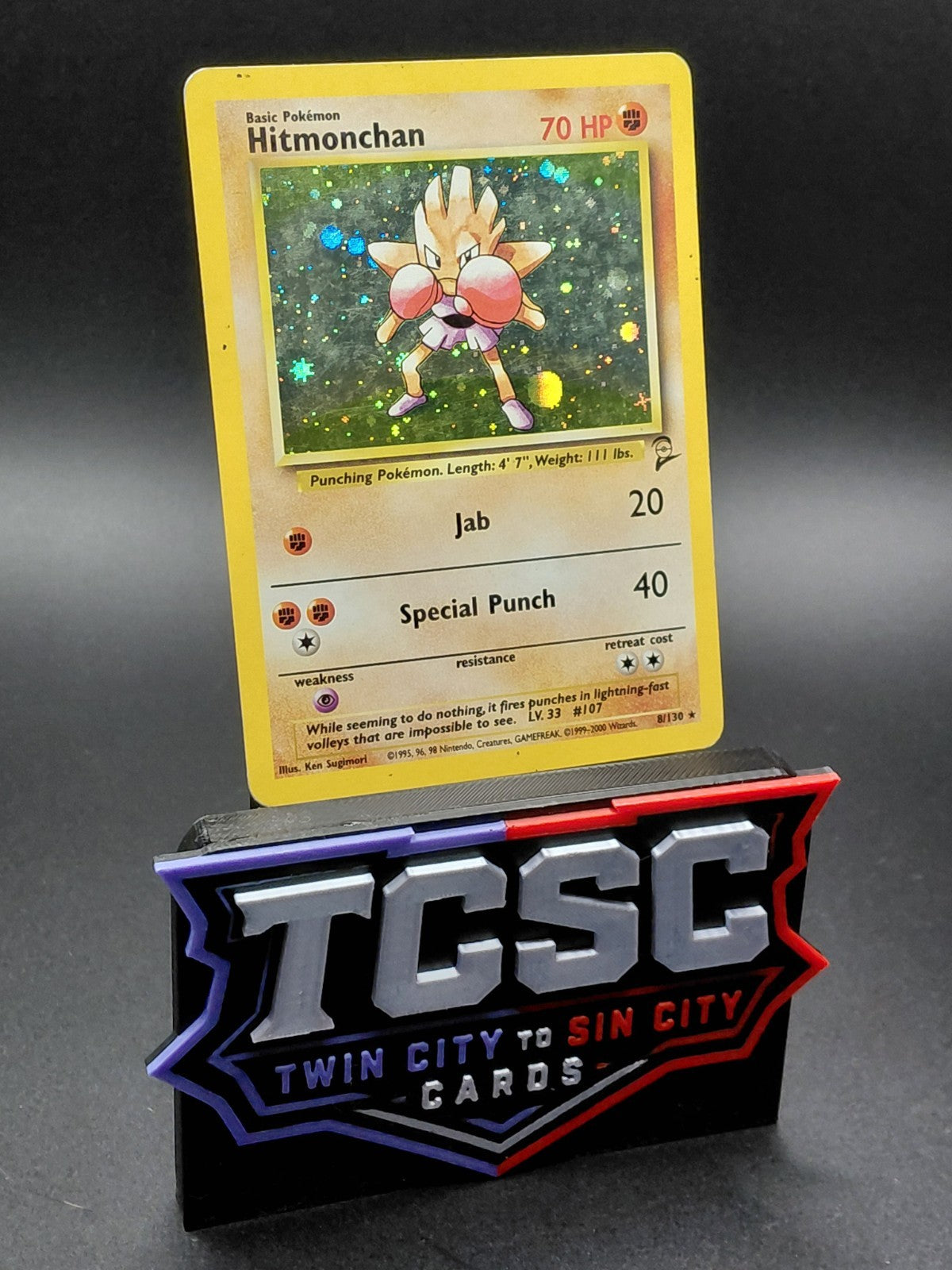 Hitmonchan 008/130 Base Set 2 Holo