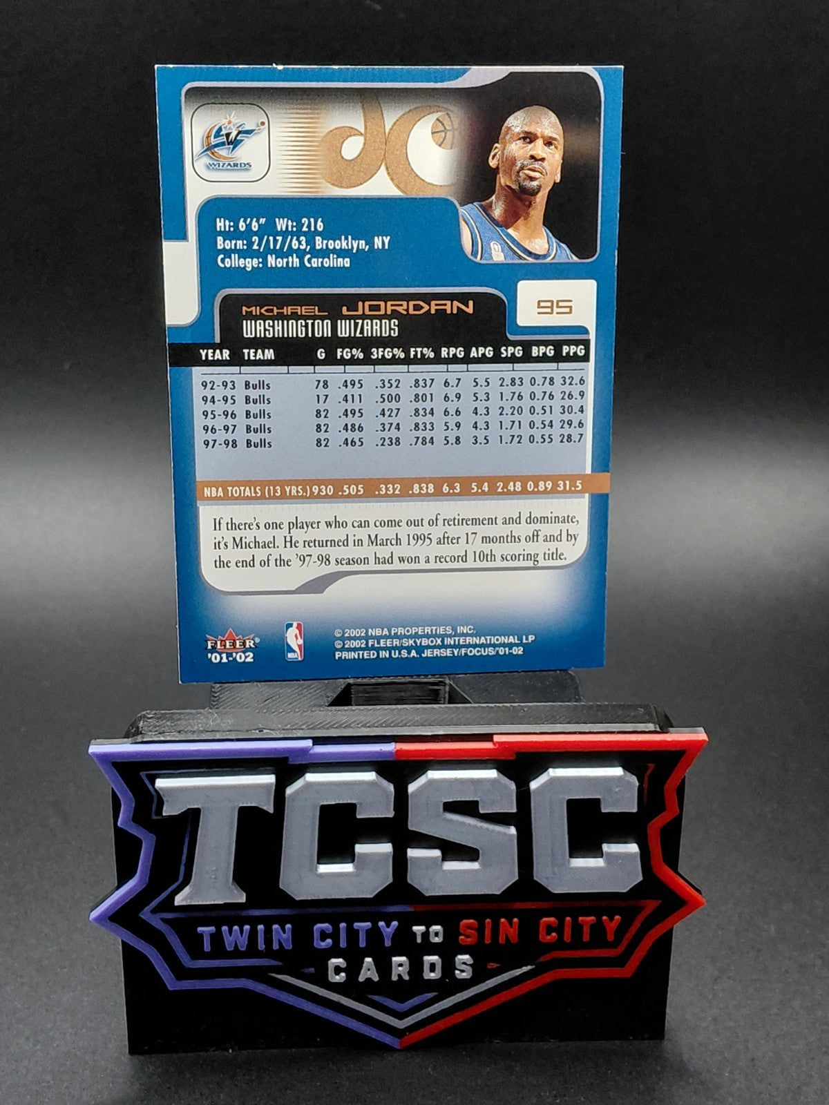 2001-02 Fleer Focus Jersey Edition - Michael Jordan #95