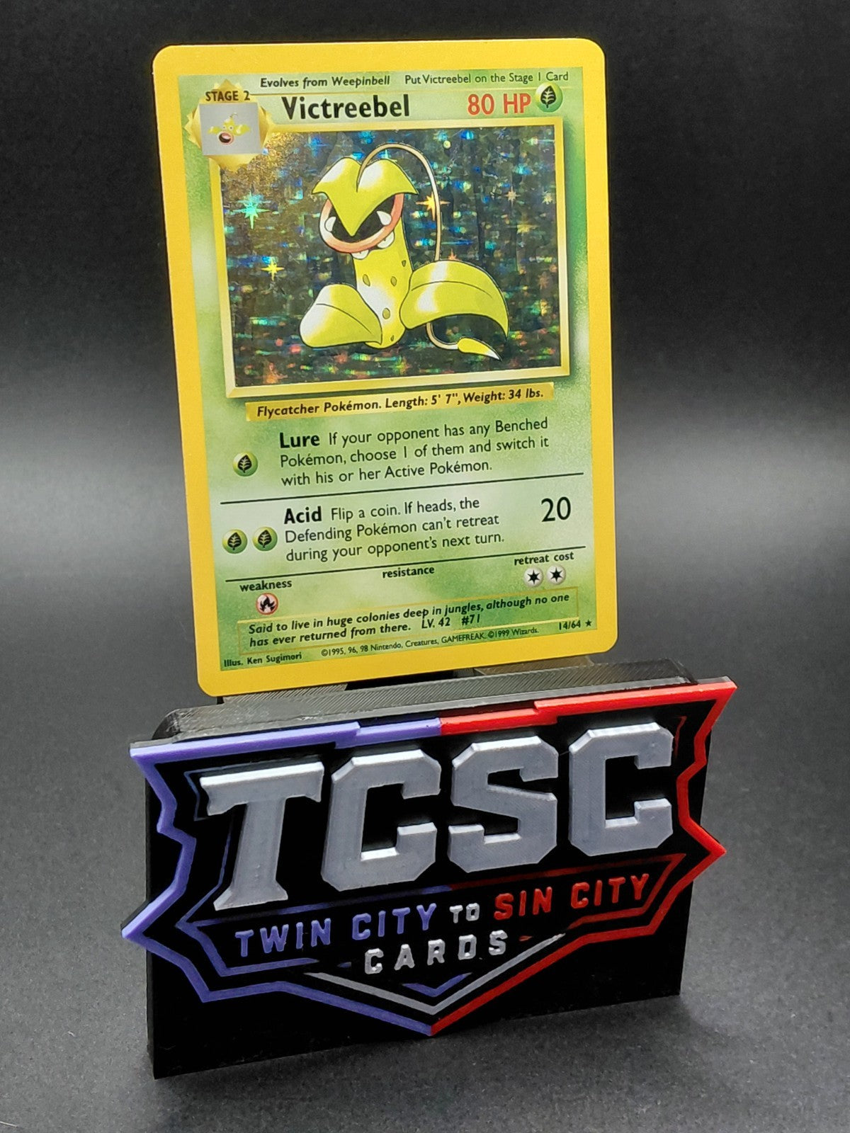 Pokémon TCG Victreebel Jungle 14/64 Holo Unlimited Holo Rare PRINT ERROR!