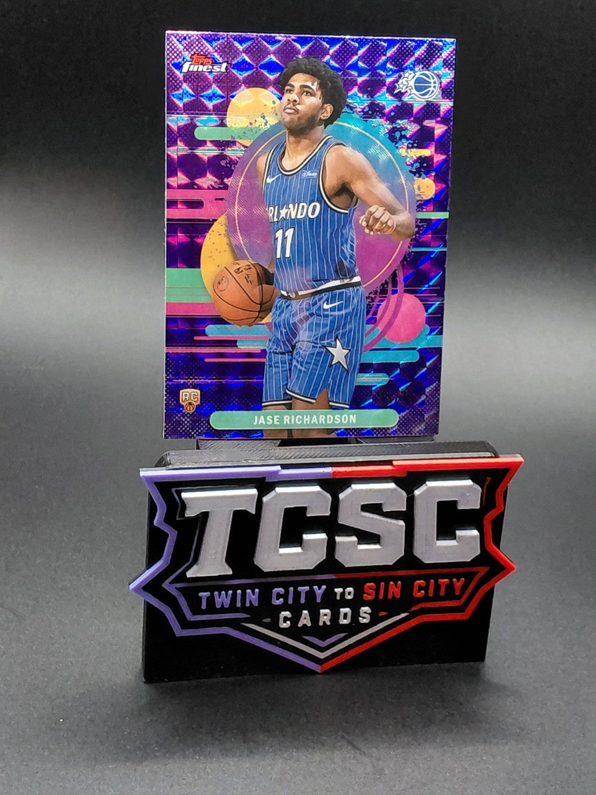 2025-26 Topps Finest - Uncommon Jase Richardson #114 Purple Geometric Refractor