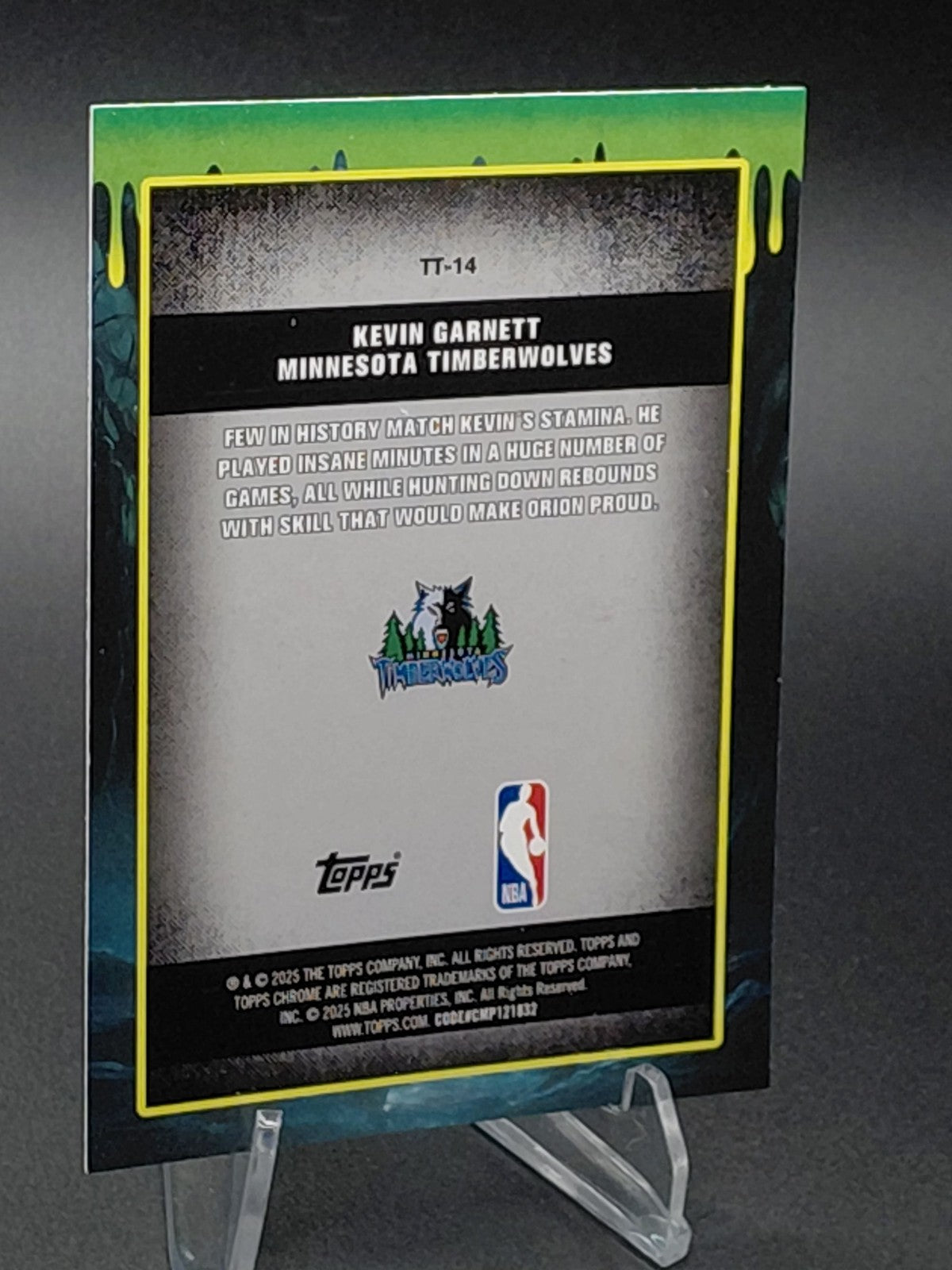 2025-26 Topps Chrome Kevin Garnett Tall Tales Green Refractor /99