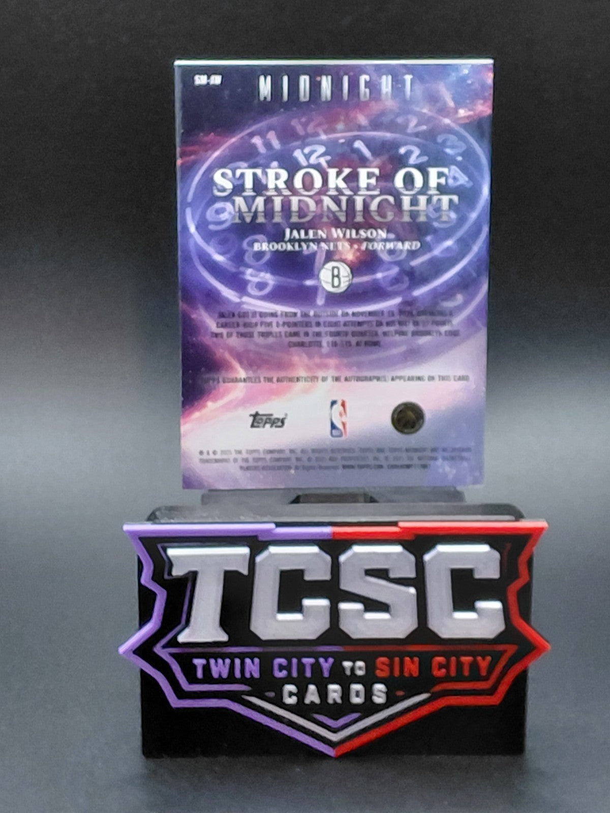 2025-26 Topps Midnight - Stroke of Midnight Autographs Jalen Wilson #SM-JW...