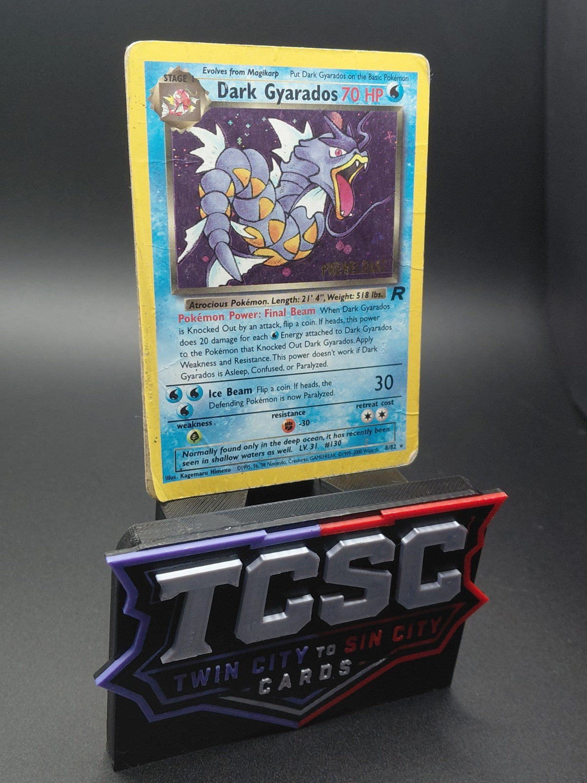 Pokemon Team Rocket Dark Gyarados Prerelease Holo 8/82 WOTC