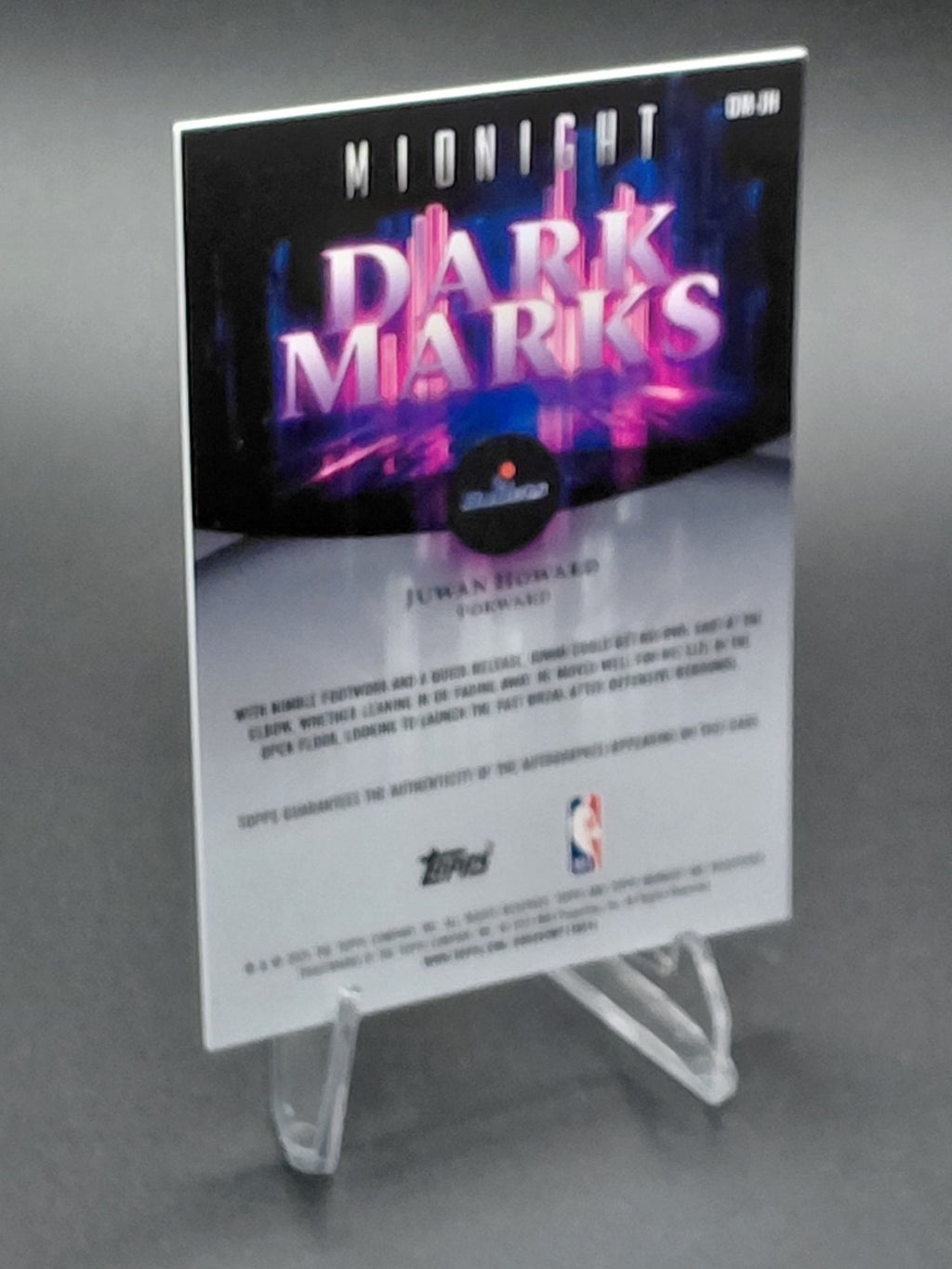 2025-26 Topps Midnight - Dark Marks Juwan Howard #DM-JH Dusk /75 (AU)