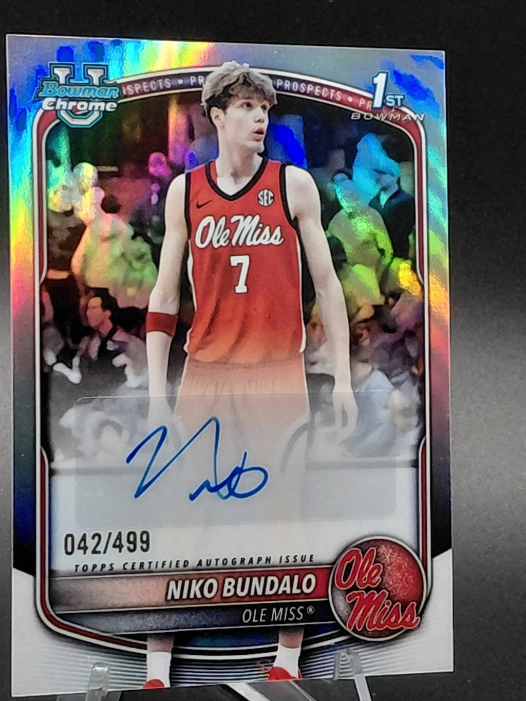2025 Niko Bundalo 1st Bowman Chrome Auto CPA-NB Refractor 042/499