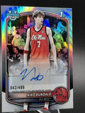 2025 Niko Bundalo 1st Bowman Chrome Auto CPA-NB Refractor 042/499