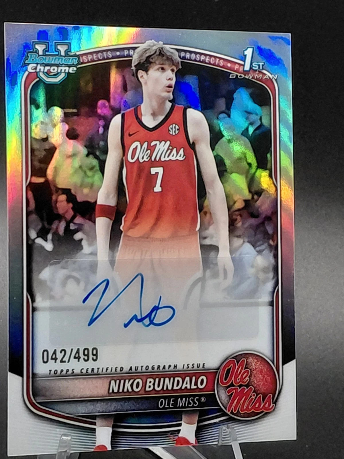 2025 Niko Bundalo 1st Bowman Chrome Auto CPA-NB Refractor 042/499