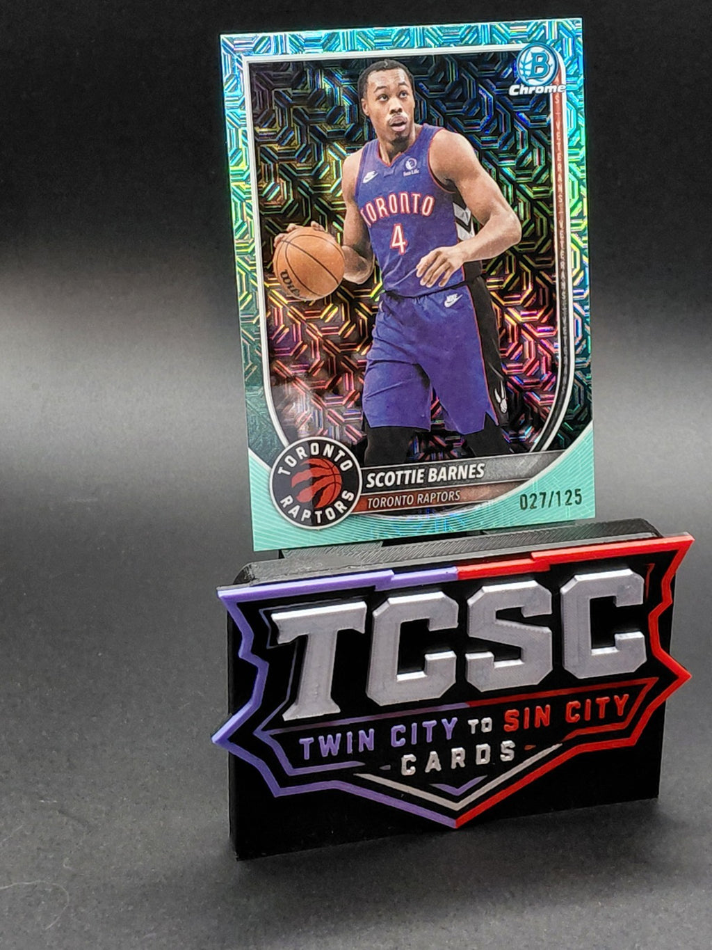 2025-26 Bowman - Chrome Scottie Barnes #BCV-68 Aqua Mojo Refractor /125
