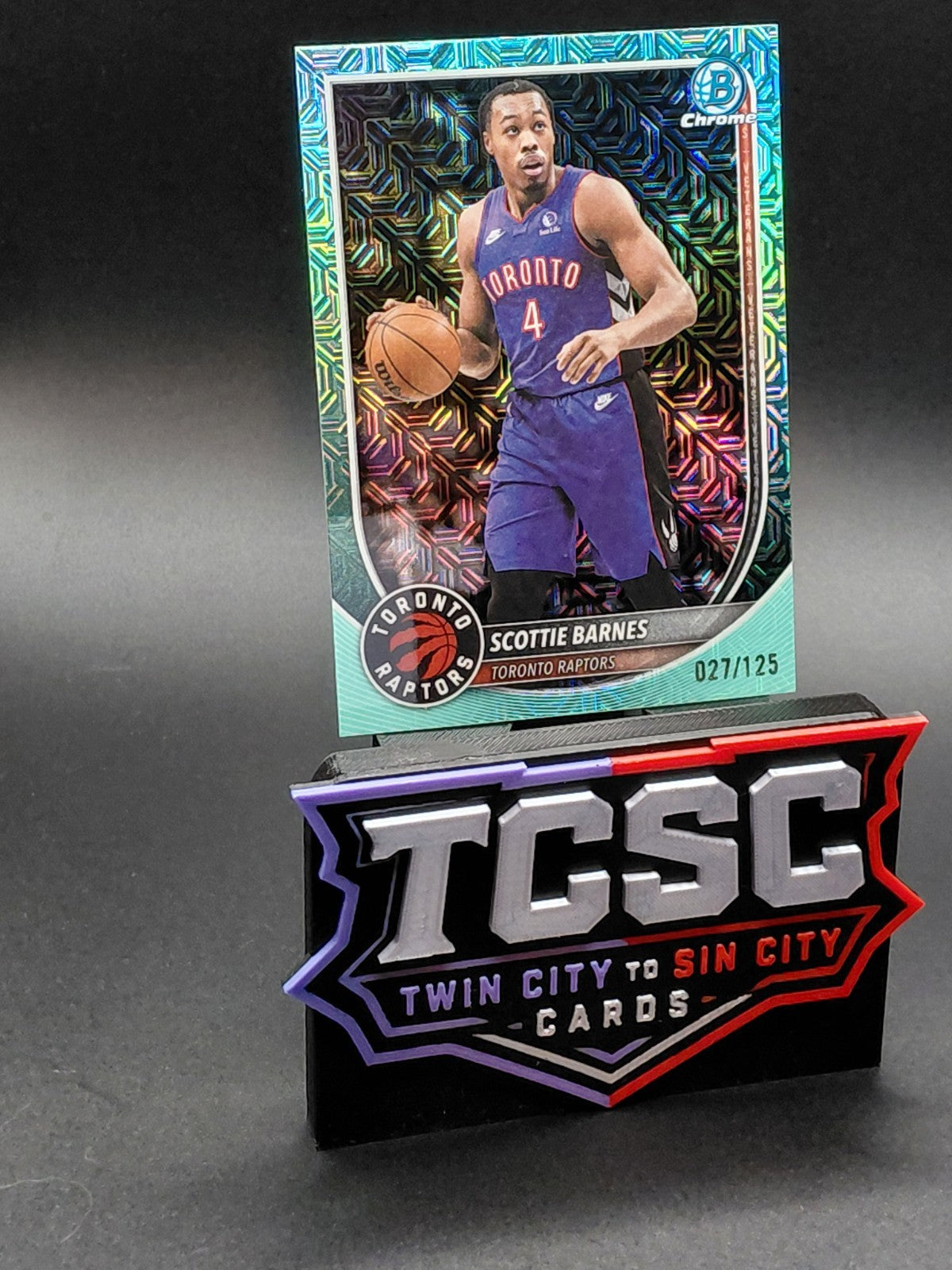 2025-26 Bowman - Chrome Scottie Barnes #BCV-68 Aqua Mojo Refractor /125