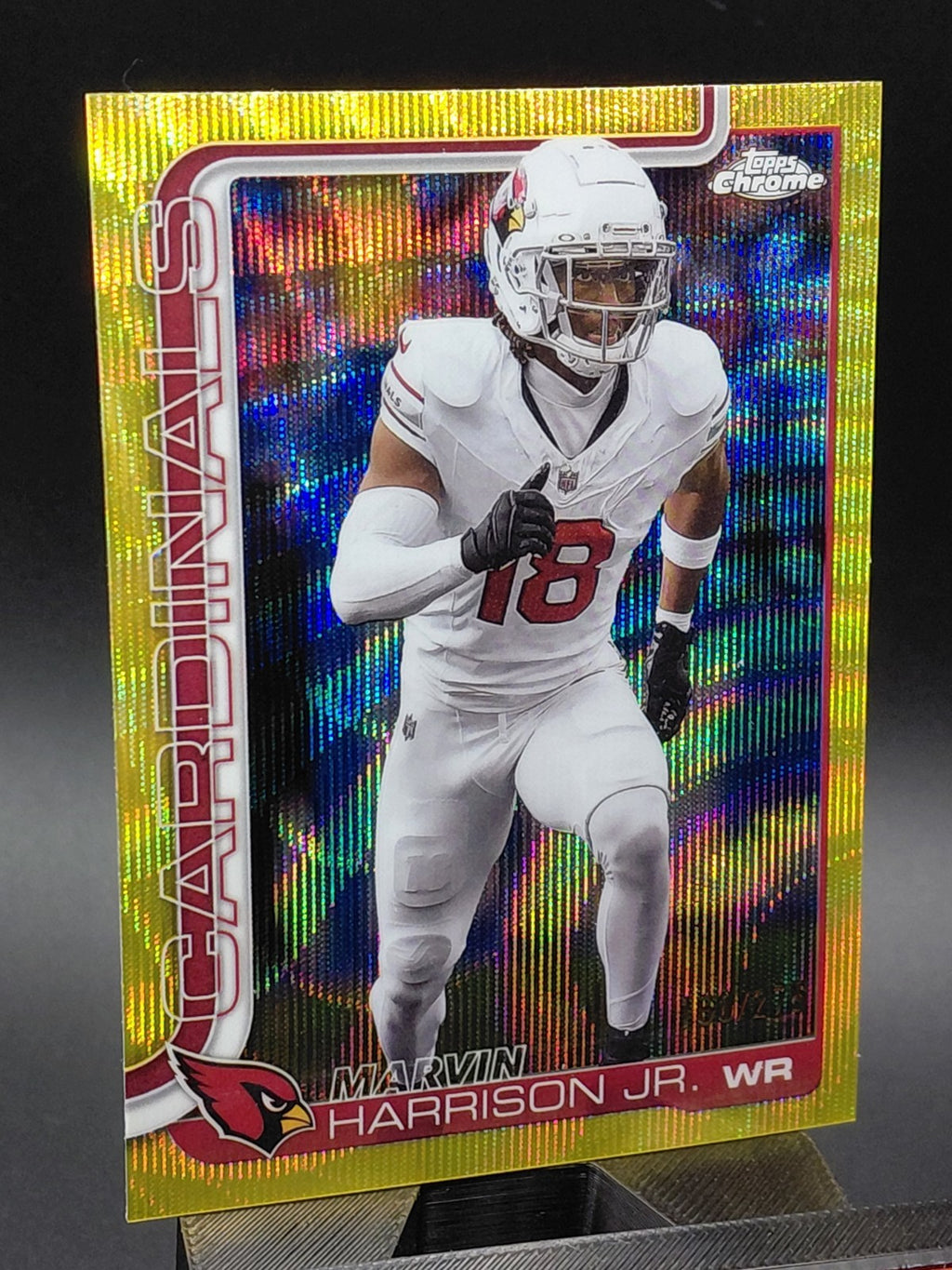 2025 Topps Chrome - Marvin Harrison Jr. #1 Yellow Wave Refractor /275