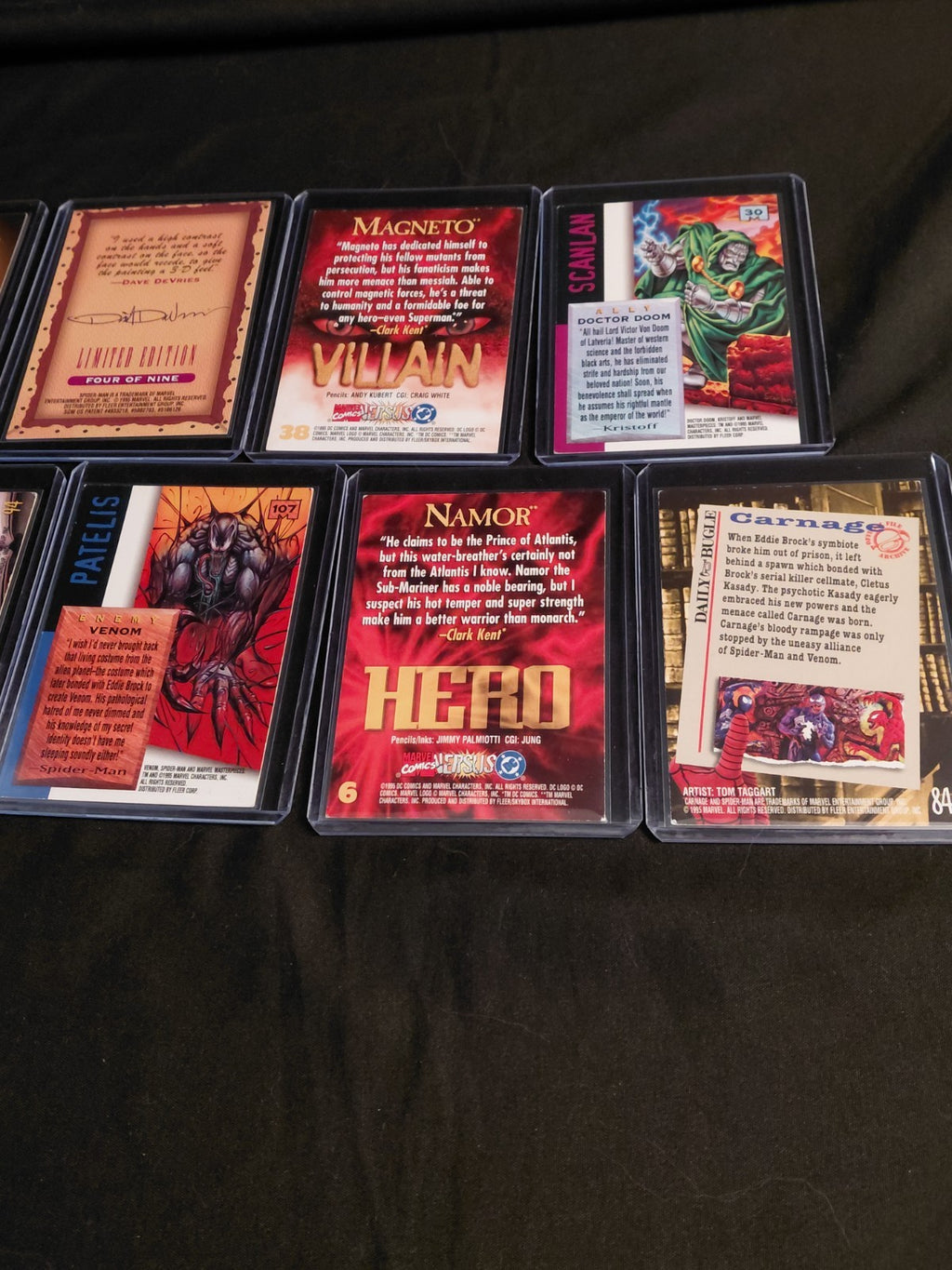 1995 Fleer Ultra Spider-Man Marvel Card Lot (11) Carnage Venom Spider-Man