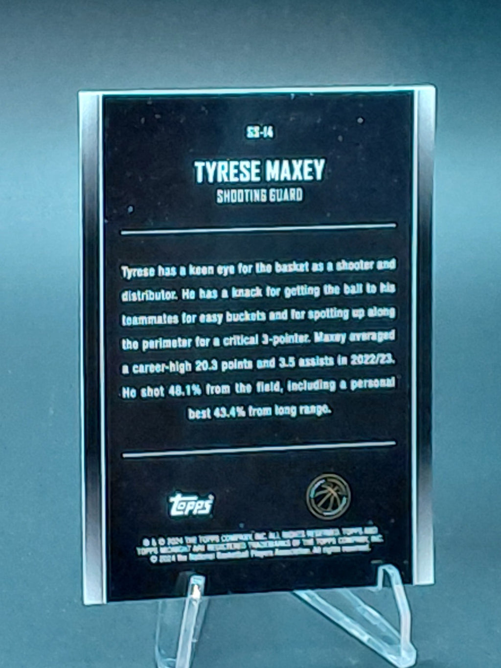 2023-24 Topps Midnight - Star Studded Tyrese Maxey #SS-14