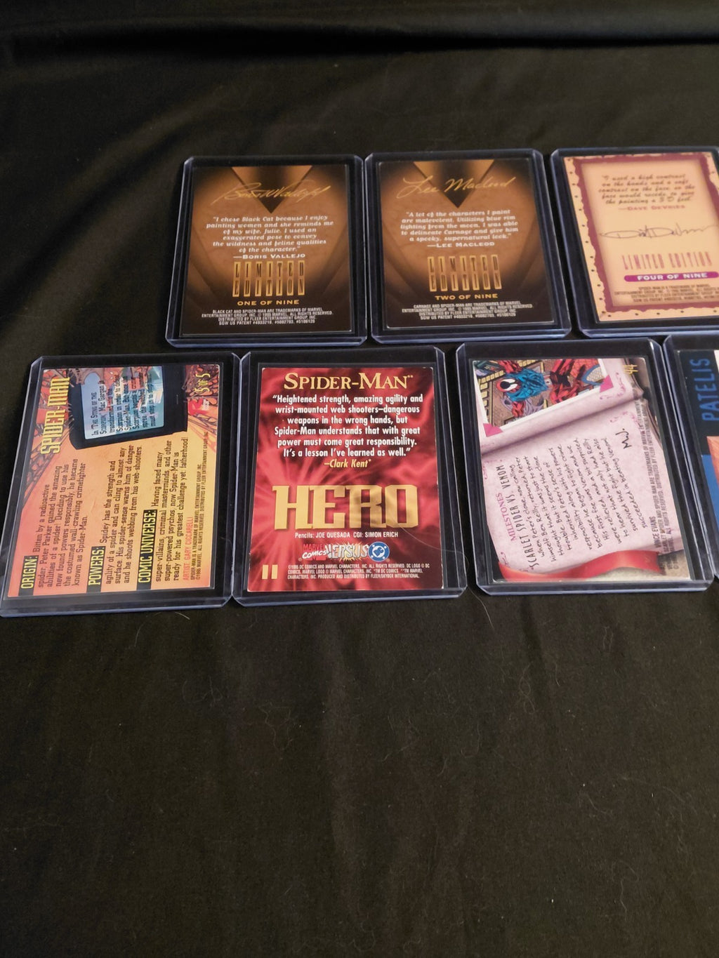 1995 Fleer Ultra Spider-Man Marvel Card Lot (11) Carnage Venom Spider-Man
