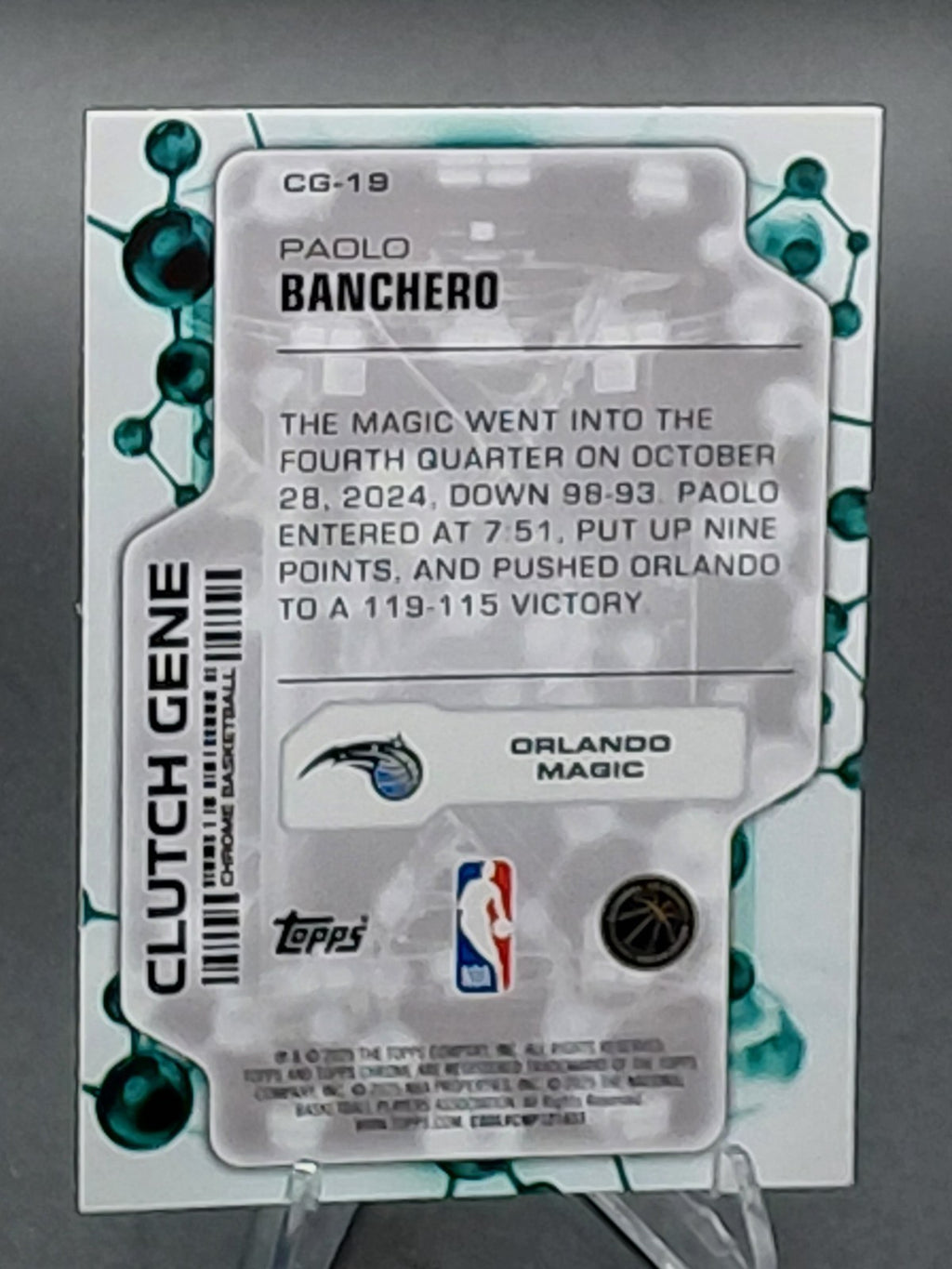 2025-26 Topps Chrome - Clutch Gene Paolo Banchero #CG-19 Blue Refractor /150