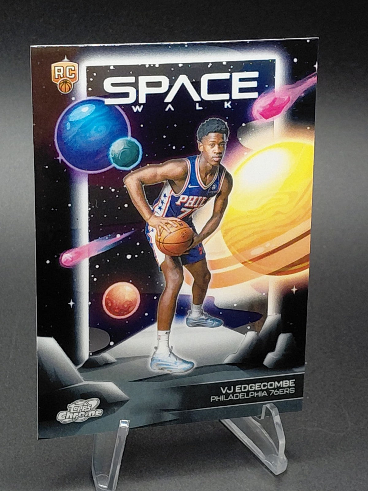 2025-26 Topps Chrome VJ Edgecombe Space Walk Rookie Philadelphia 76ers