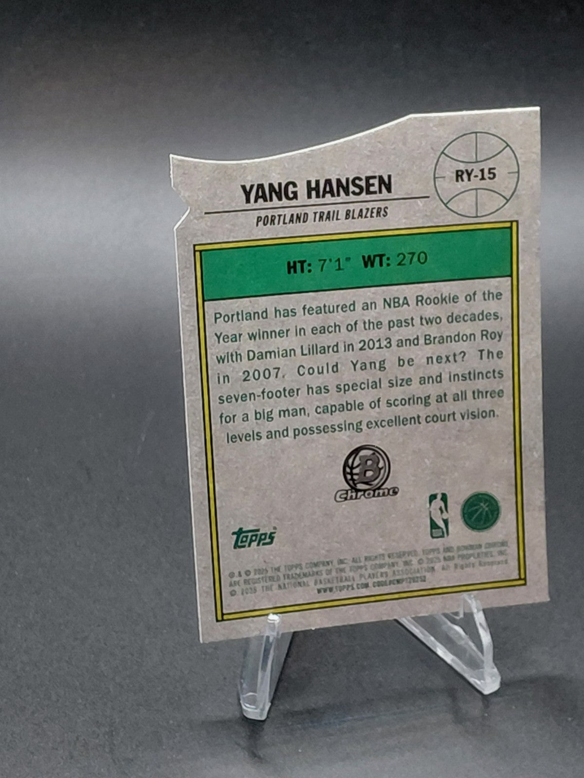 2025-26 Bowman - Rookie of the Year Favorites Yang Hansen #RY-15 (RC)