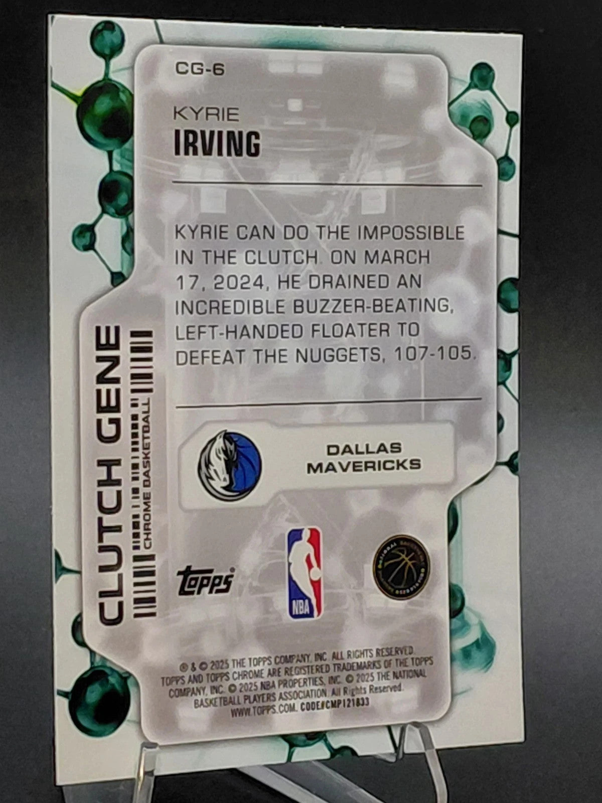 2025 Topps Chrome Clutch Gene Kyrie Irving #CG-6 67/75
