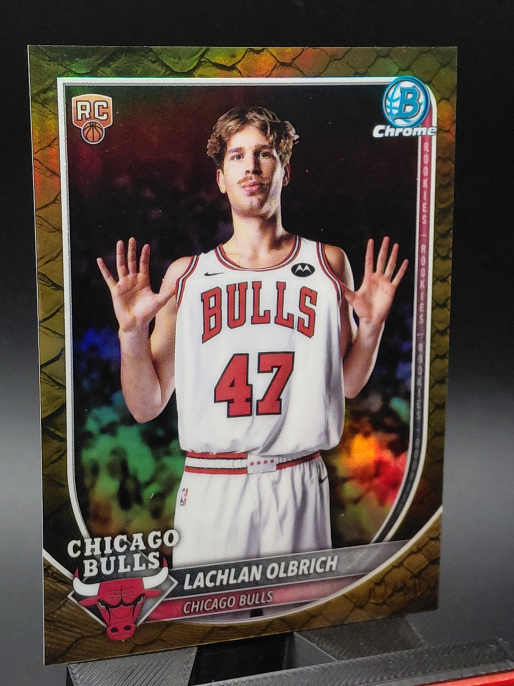 2025-26 Bowman - Chrome Lachlan Olbrich #BCV-51 Gold Refractor /50 (RC)