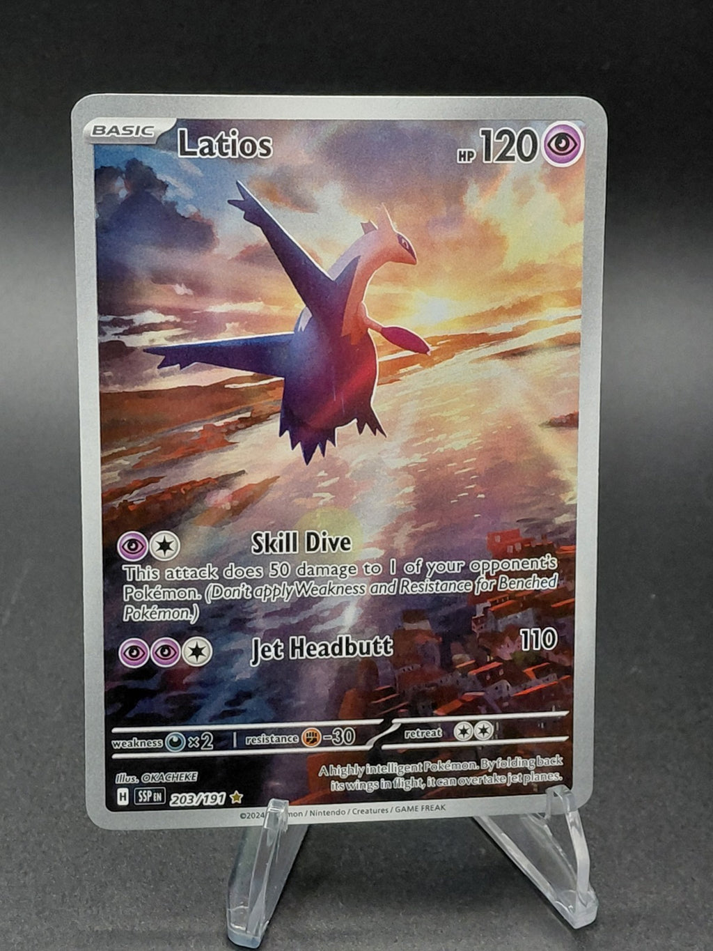 Pokémon Latios 203/191 Sv08 Surging Sparks Illustration Rare Holo 120 HP