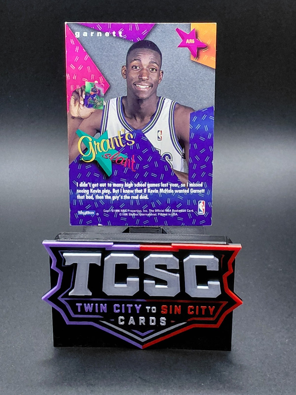 1995-96 NBA Hoops - Grant's All-Rookies Kevin Garnett #AR6 (RC)