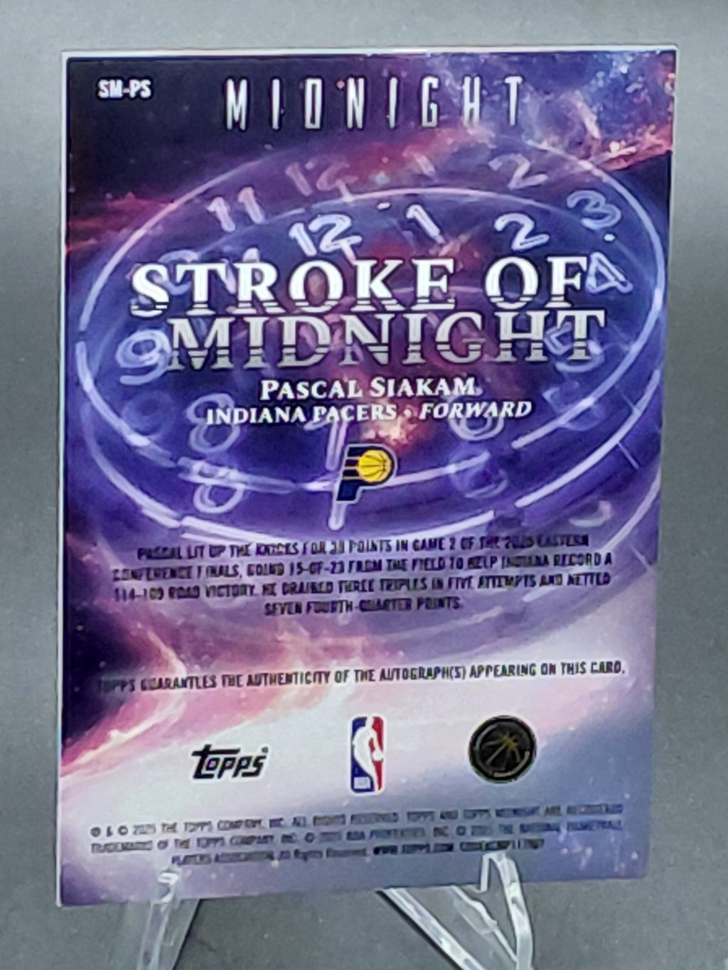 2025-26 Topps Midnight - Stroke of Midnight Autographs Pascal Siakam #SM-PS...