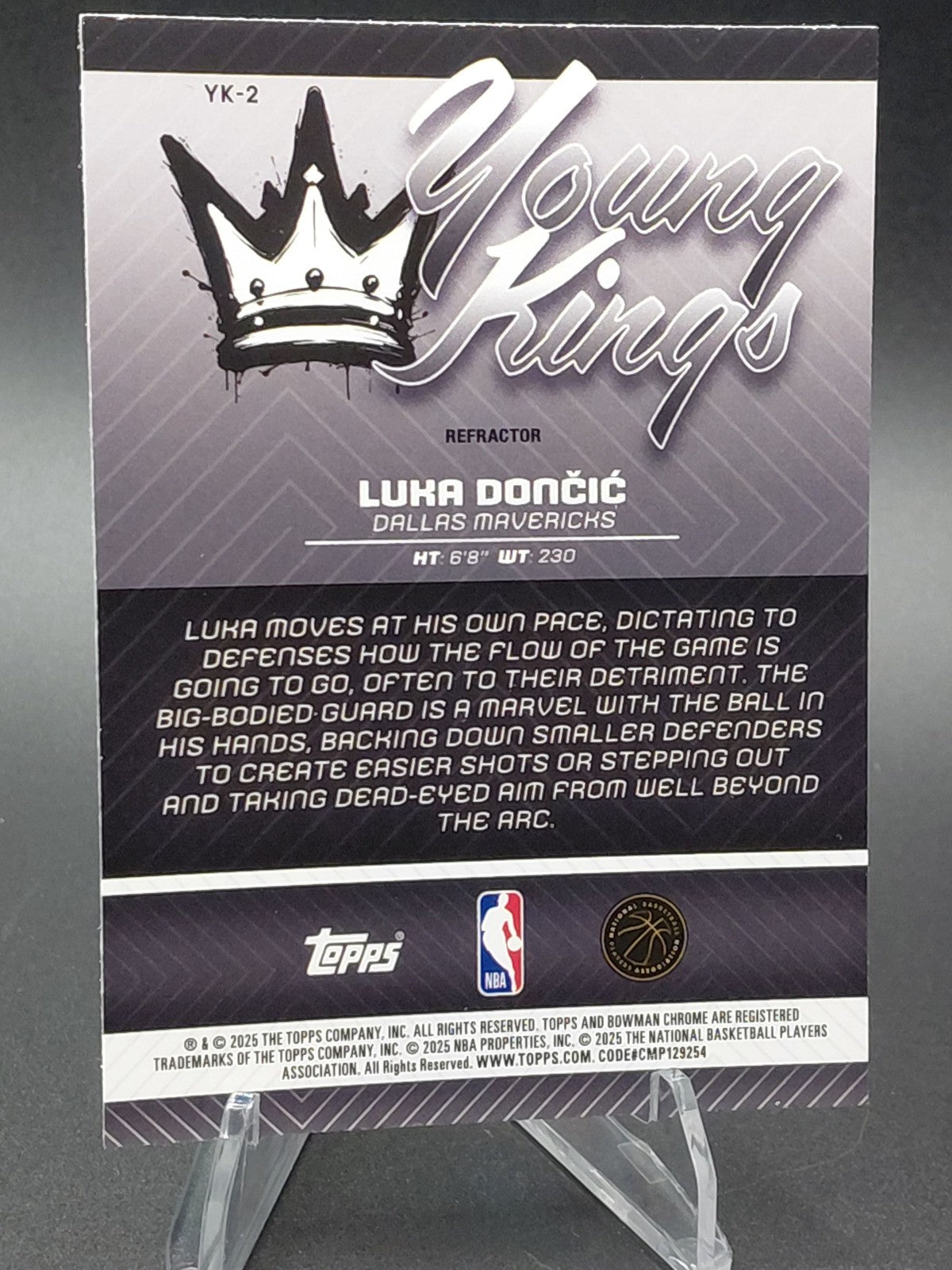 2025-26 Bowman Chrome Luka Doncic Young Kings Refractor YK-2
