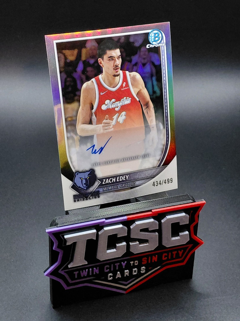 2025-26 Bowman - Chrome Autographs Zach Edey #BCA-ZE Refractor /499 (AU)