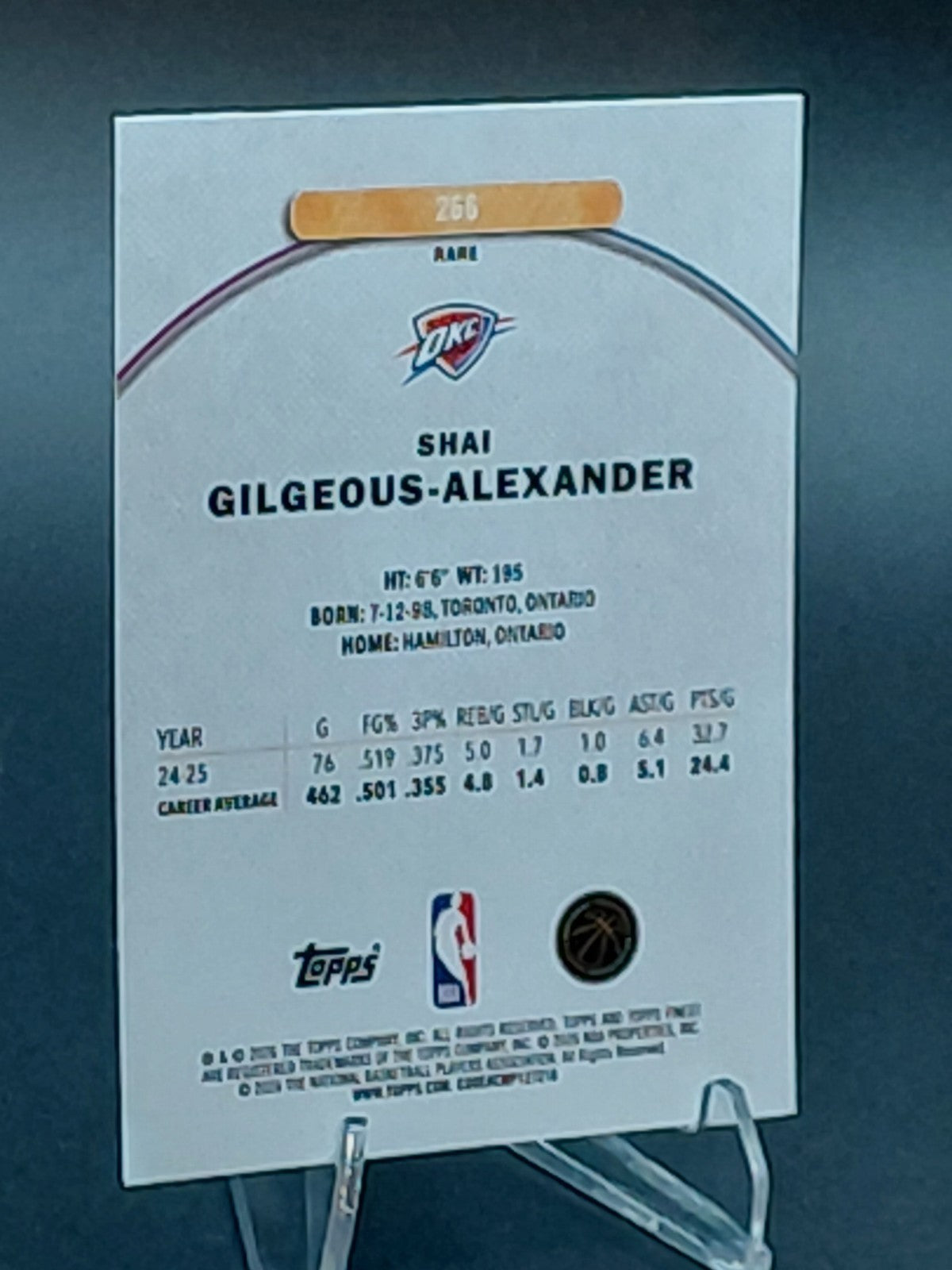 2025-26 Topps Finest - Rare Shai Gilgeous-Alexander #266