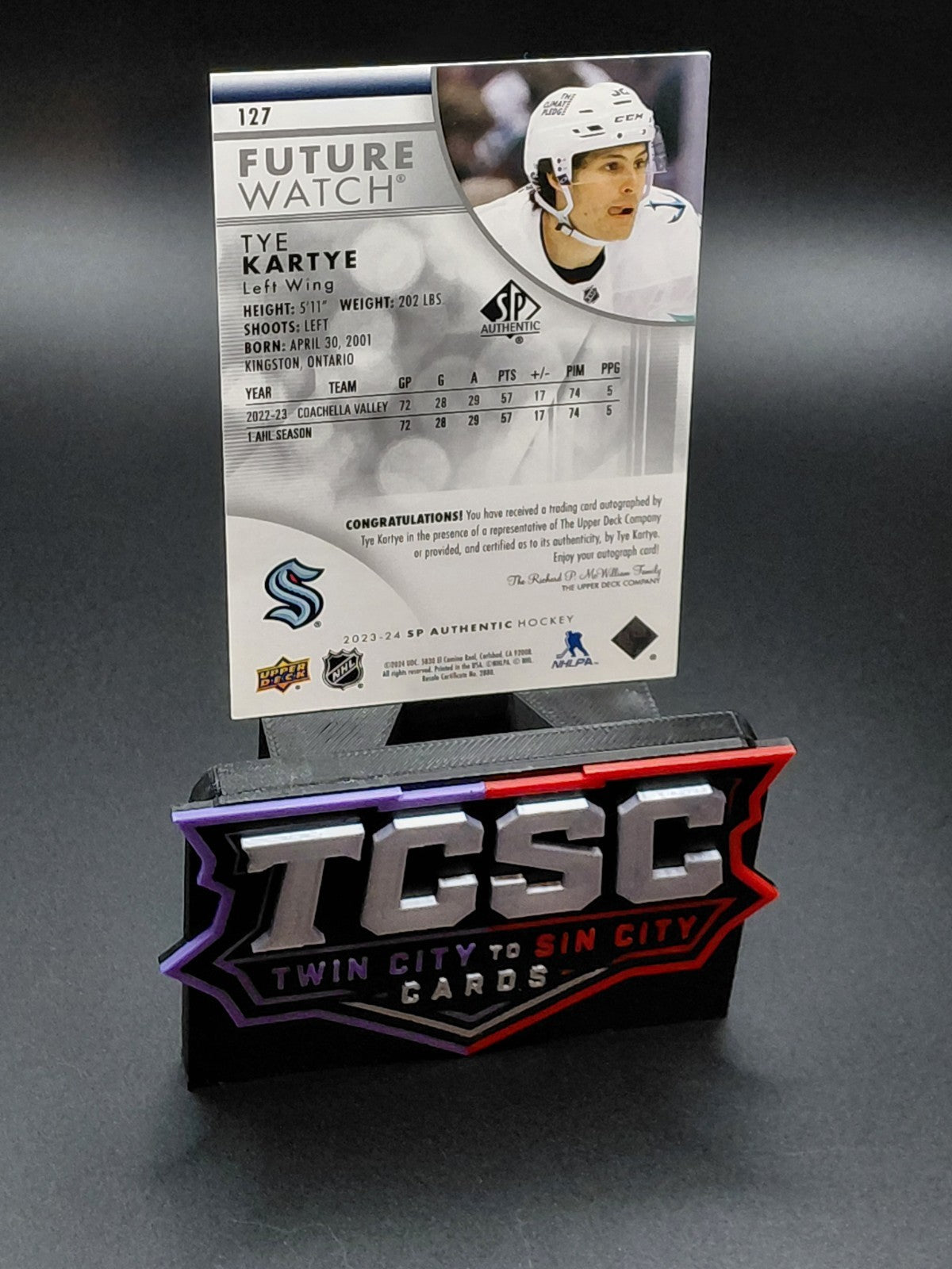 2023-24 Sp Authentic - Autographed Future Watch Tye Kartye #127 /999 (AU, RC)
