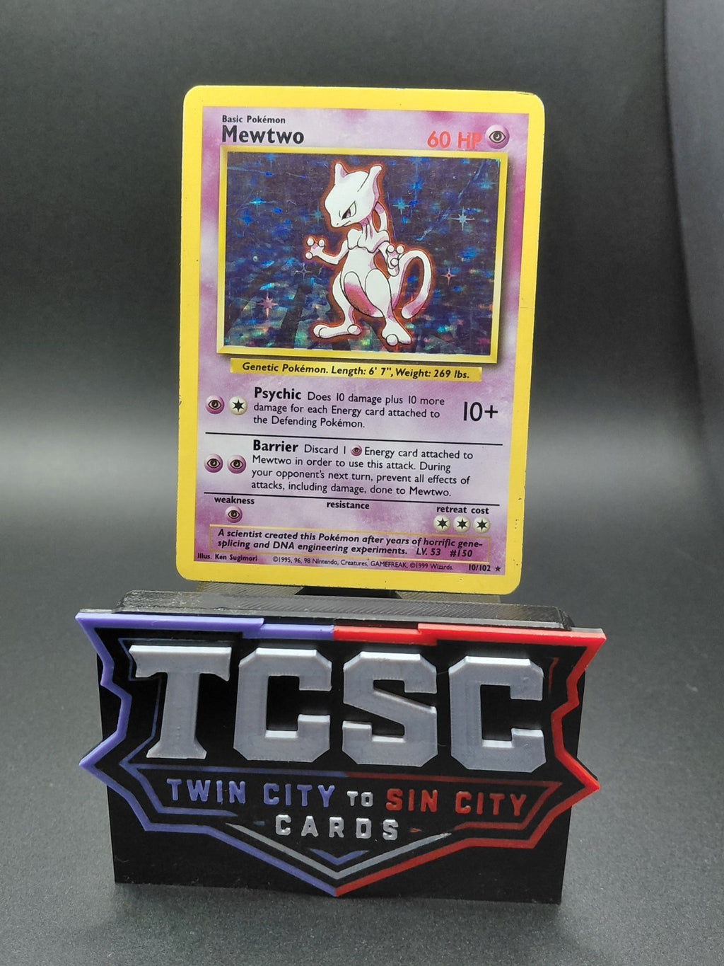 Pokémon TCG Mewtwo Base Set 10/102 Holo 1999-2000 Wizards Base Set
