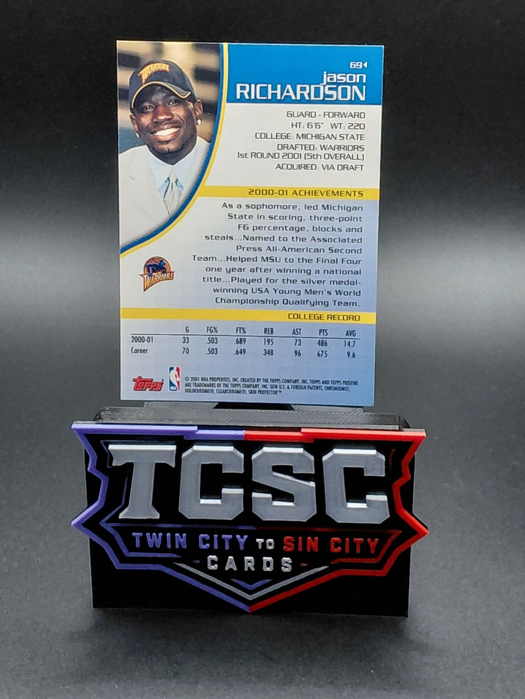 2001-02 Topps Pristine - Jason Richardson #69 Refractor (RC)