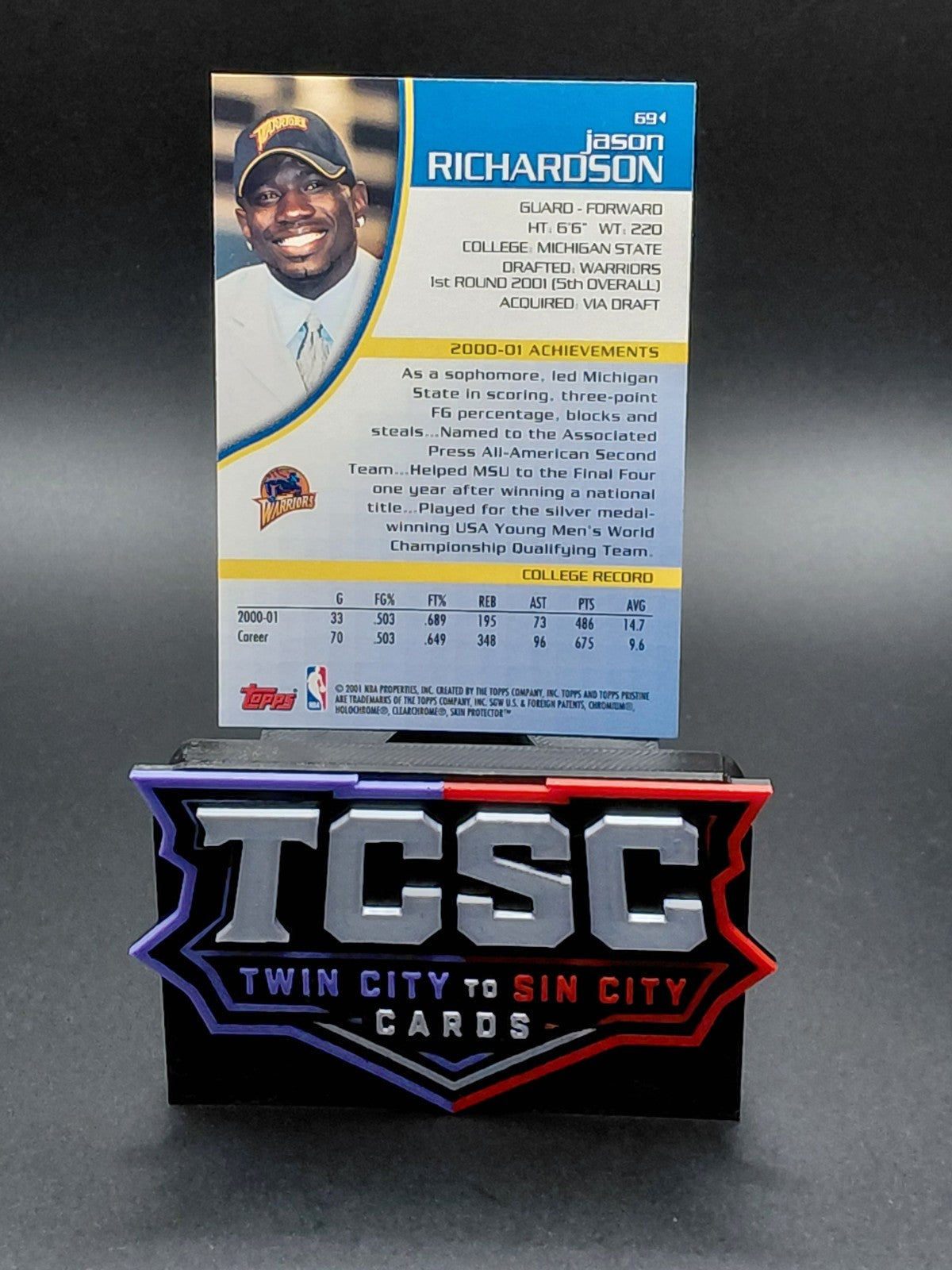 2001-02 Topps Pristine - Jason Richardson #69 Refractor (RC)