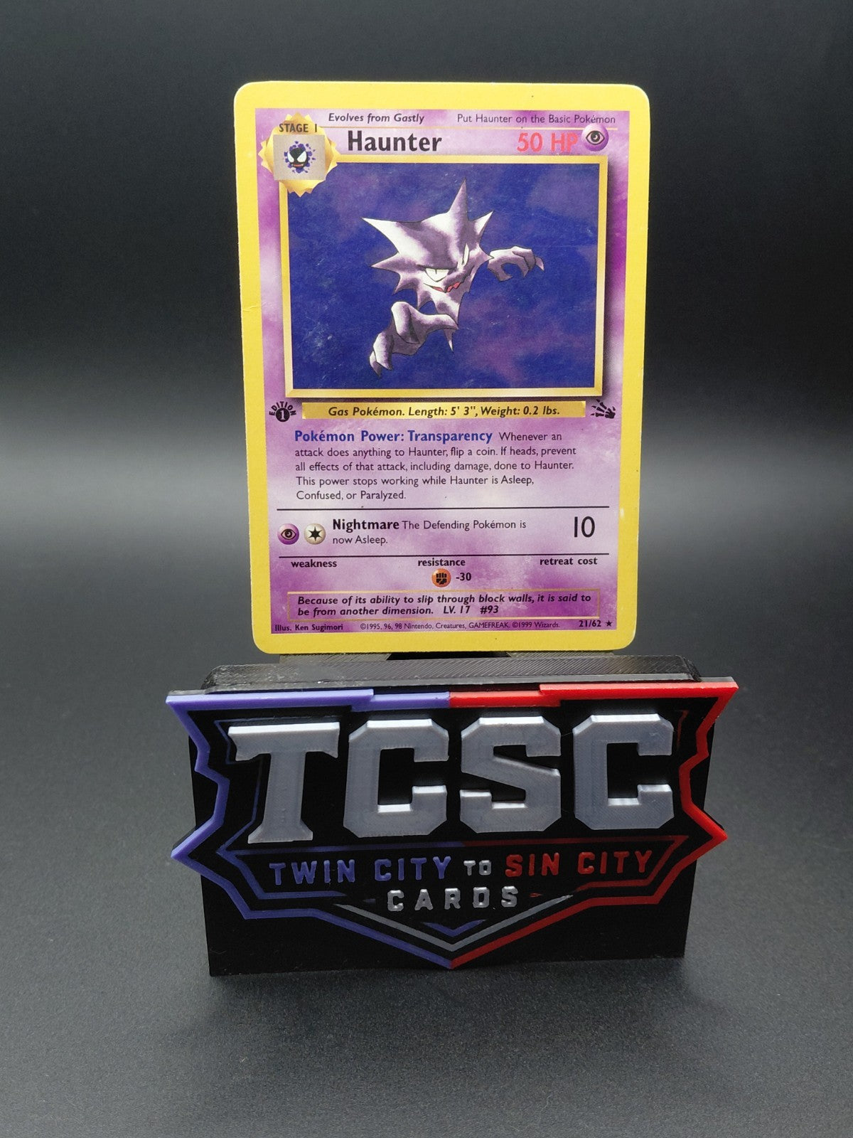 Haunter 21/62 Fossil 1st Edition