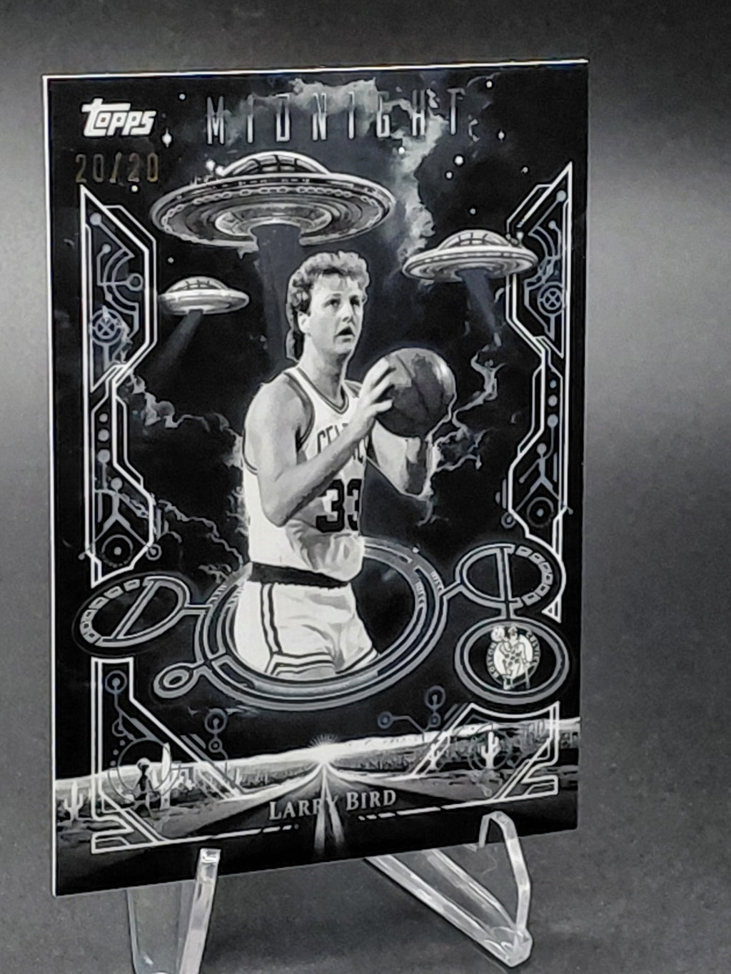 2025 Topps Midnight Larry Bird Daydreamers Black White 20/20 Celtics SSP