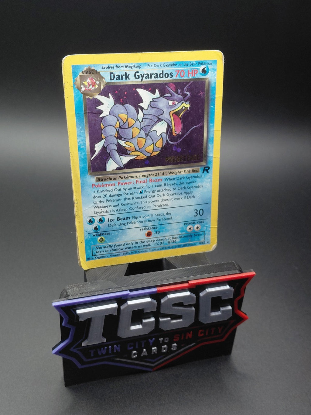 Pokemon Team Rocket Dark Gyarados Prerelease Holo 8/82 WOTC