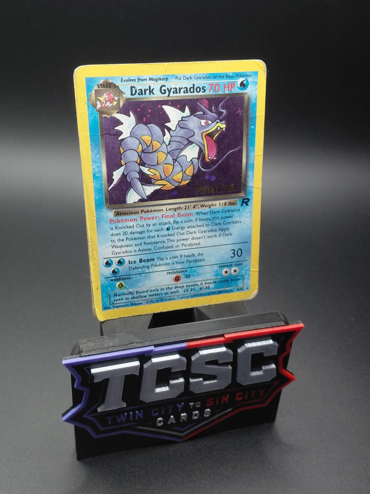 Pokemon Team Rocket Dark Gyarados Prerelease Holo 8/82 WOTC