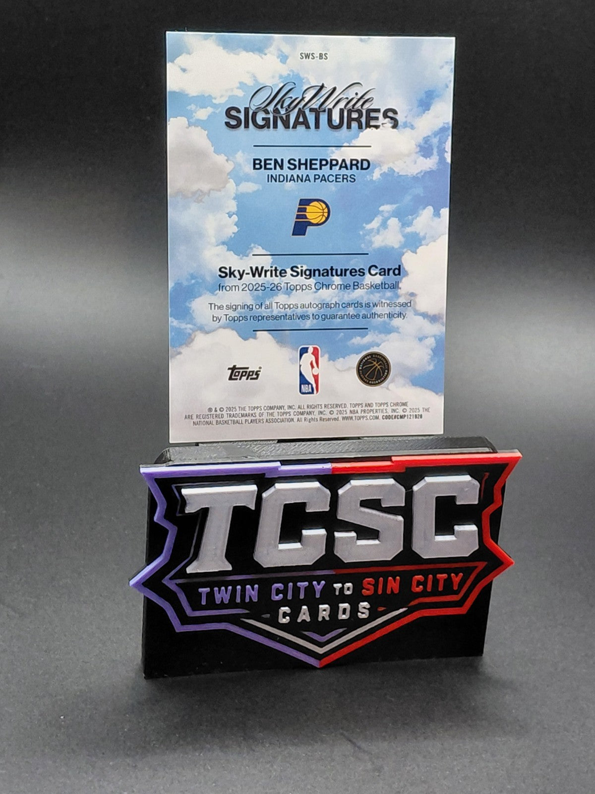 2025-26 Topps Chrome - Sky-Write Signatures Ben Sheppard #SWS-BS Purple...