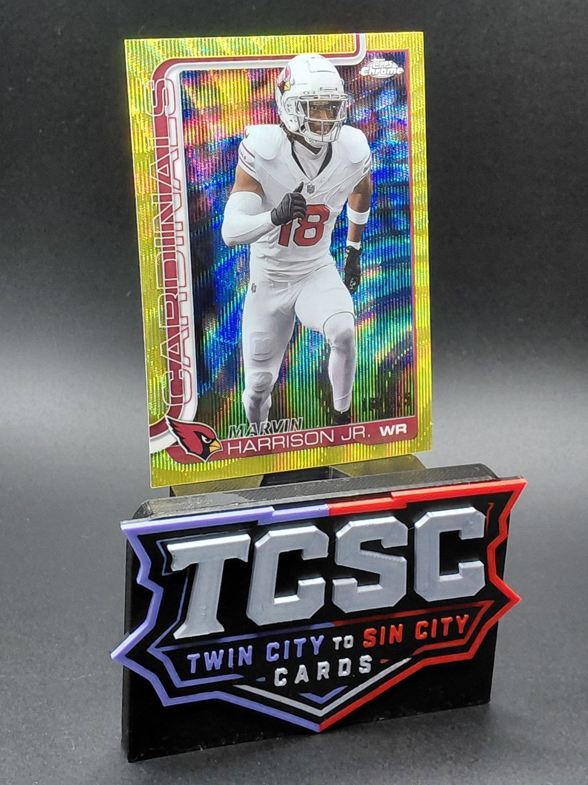 2025 Topps Chrome - Marvin Harrison Jr. #1 Yellow Wave Refractor /275